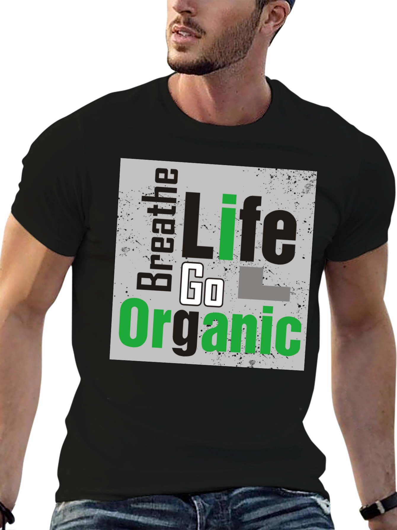 Breathe Life Go Organic Black T-Shirt