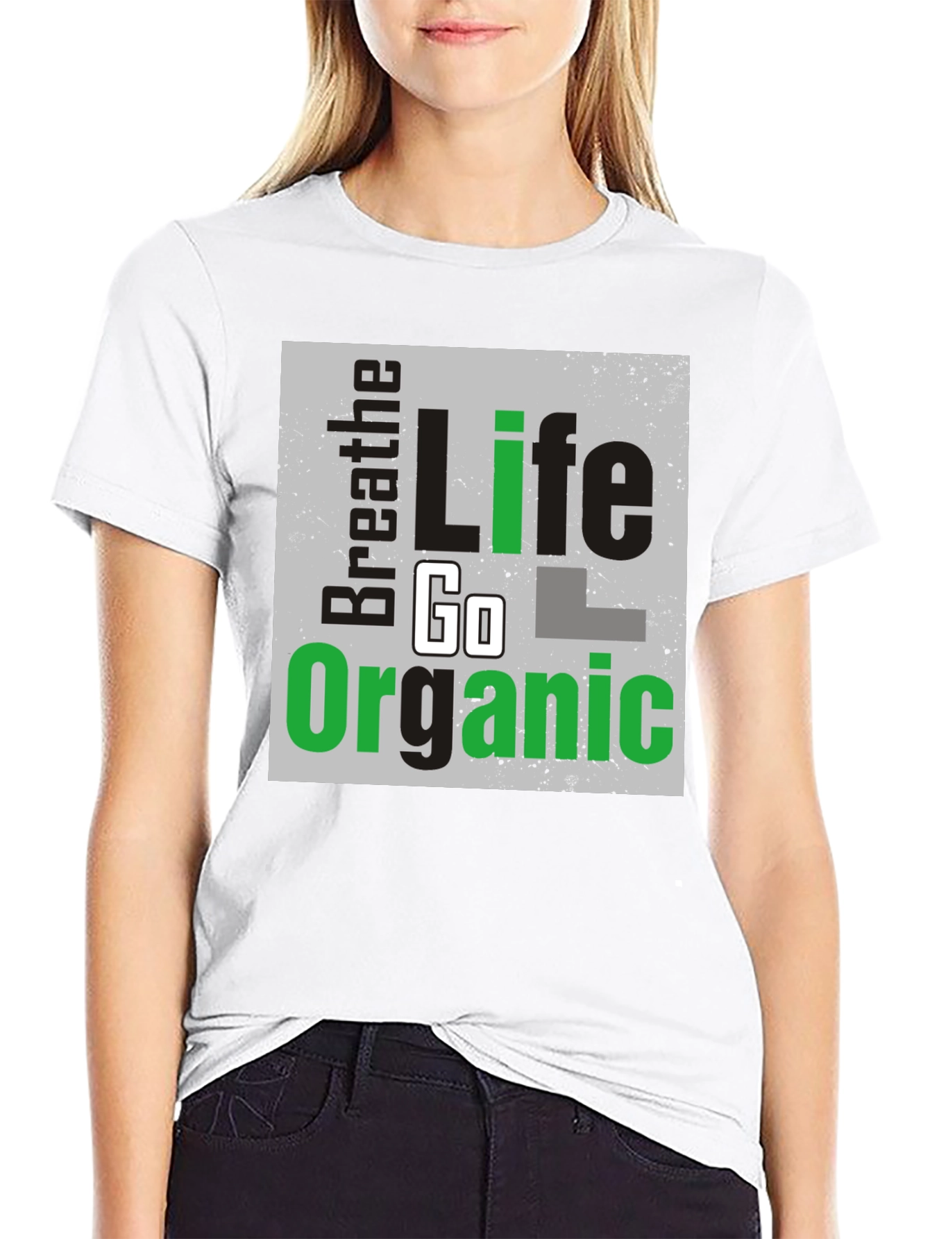 Breathe Life Go Organic Black T-Shirt