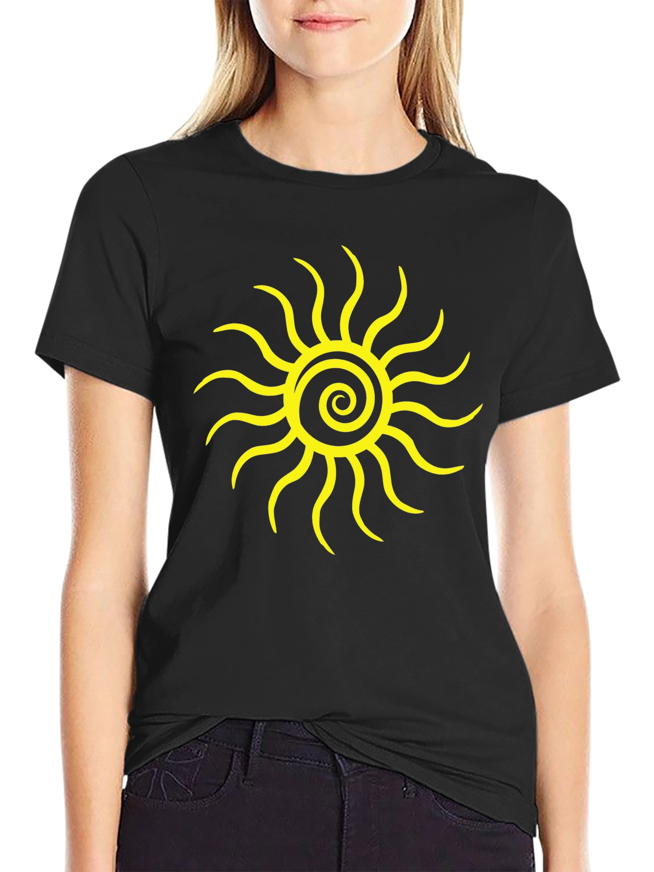 Sun Graphic Black T-Shirt