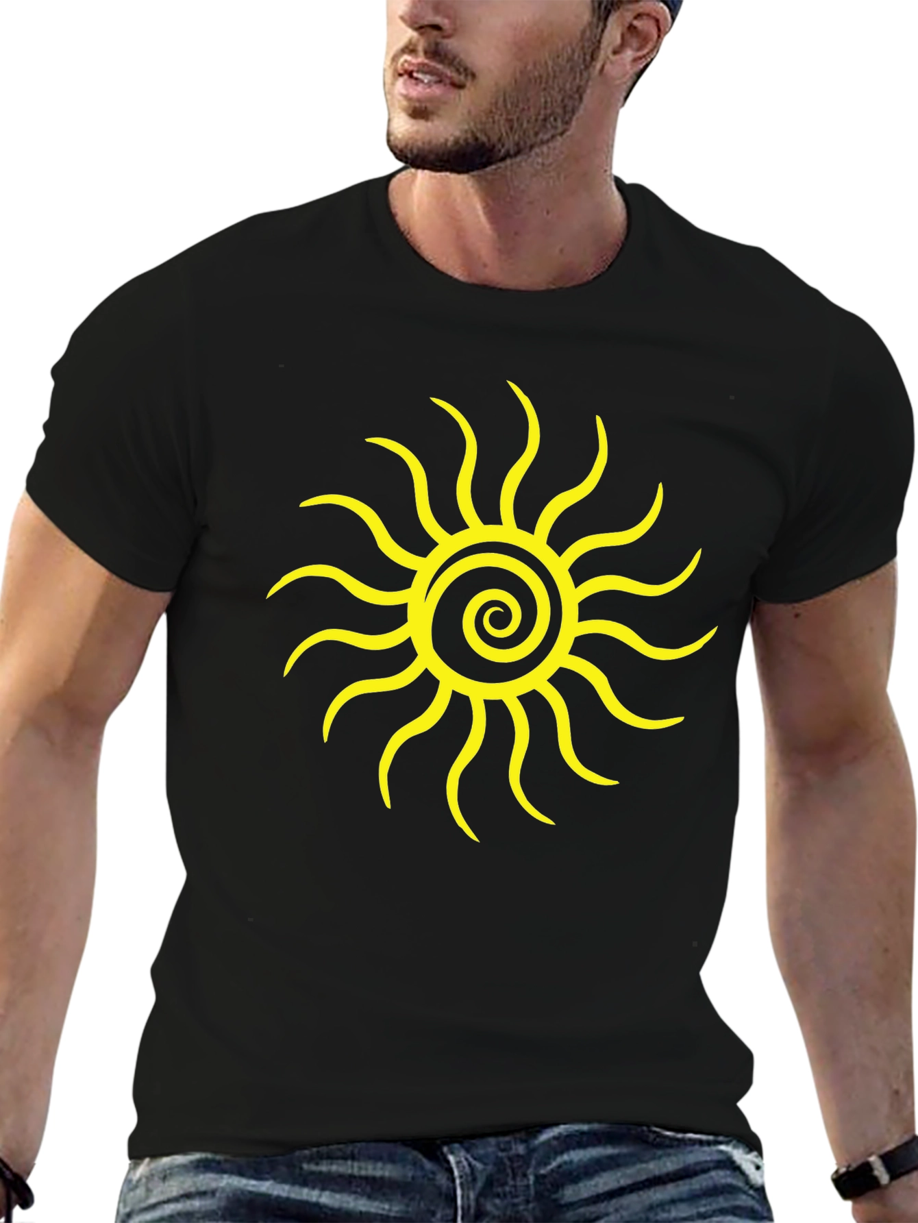 Sun Graphic Black T-Shirt