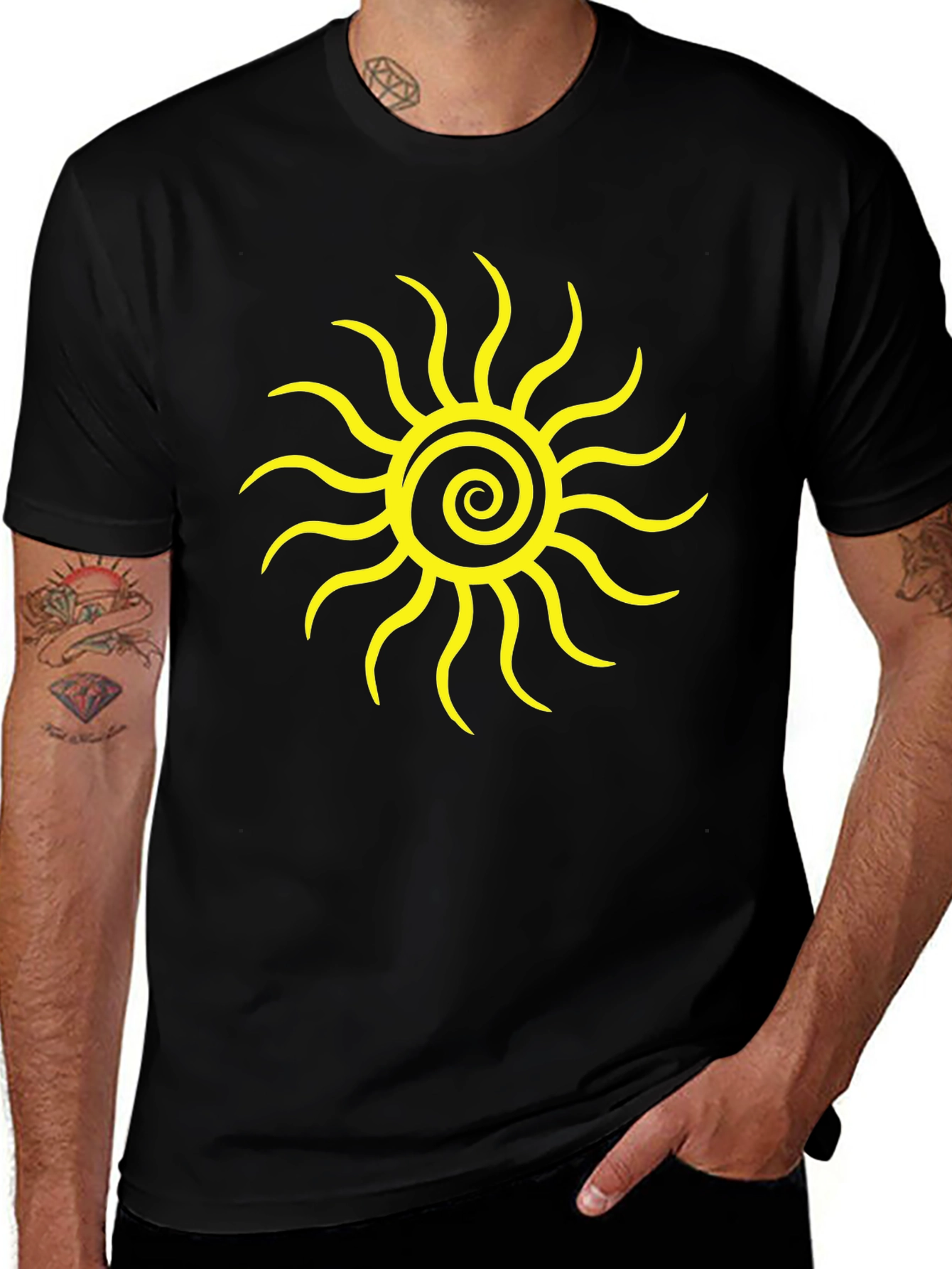 Sun Graphic Black T-Shirt