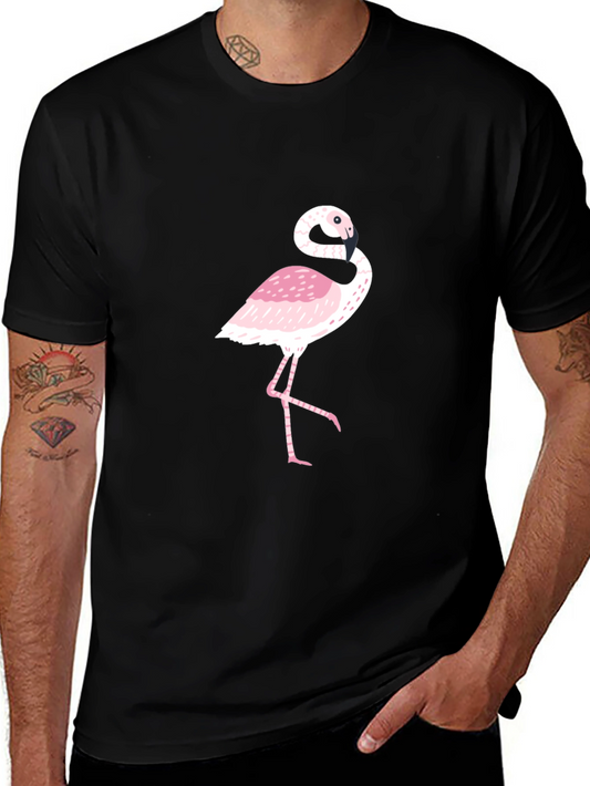Flamingo Graphic Black T-Shirt