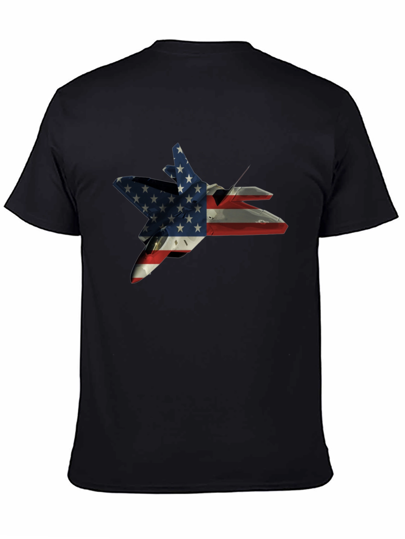 American Flag Fighter Jet Graphic T-Shirt