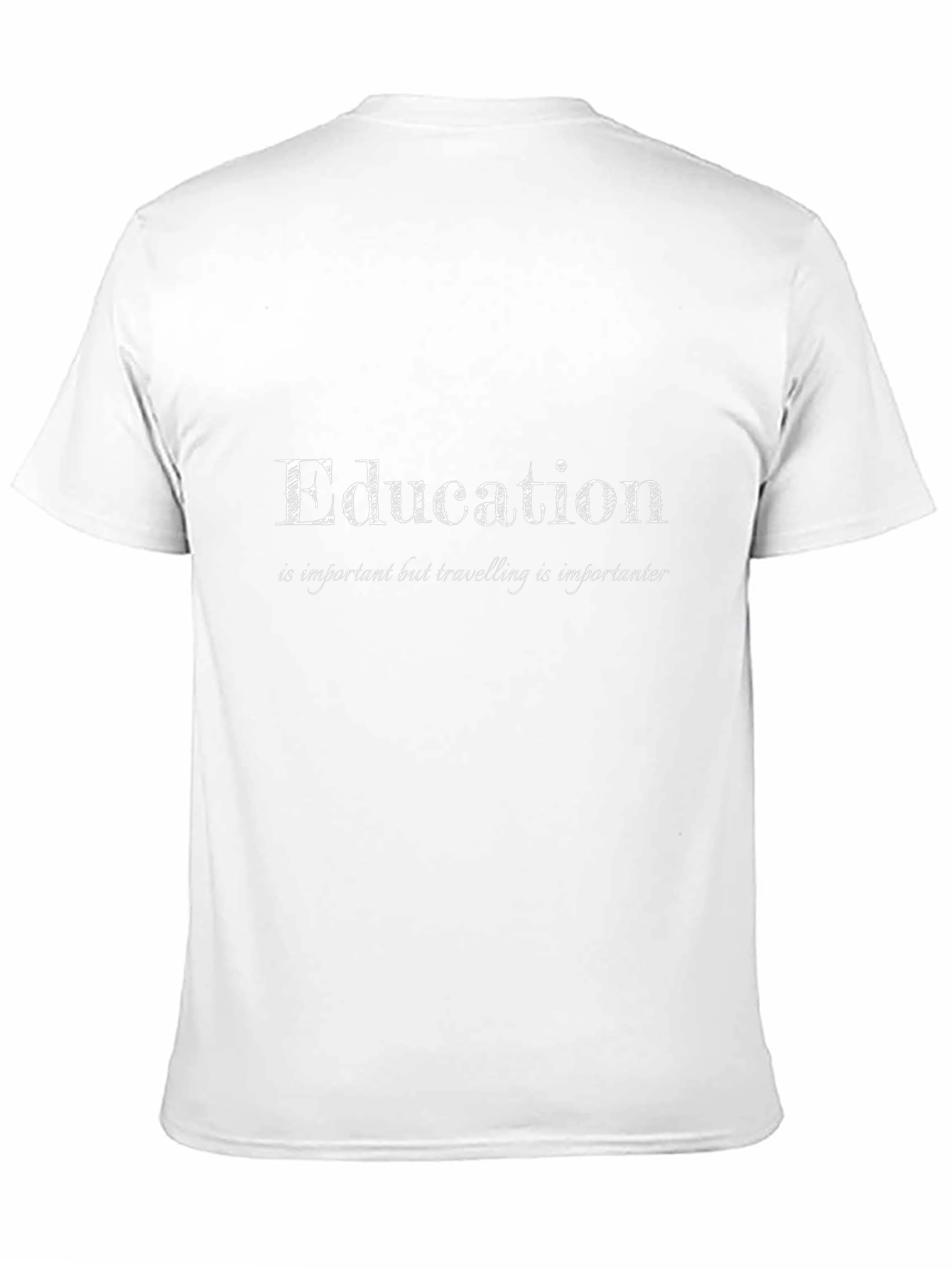 Education vs. Travel Graphic Tee