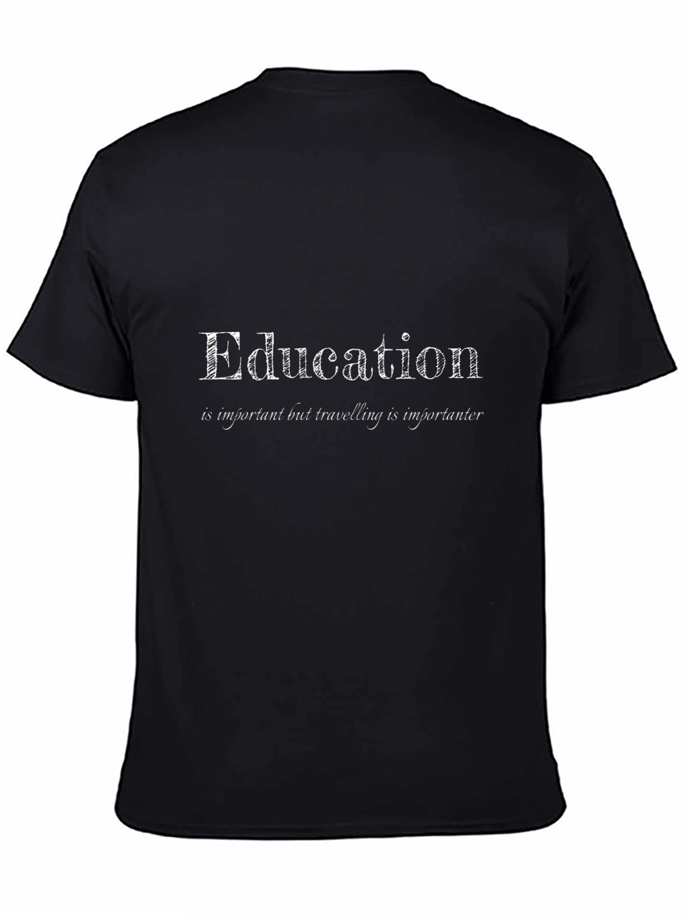 Education vs. Travel Graphic Tee