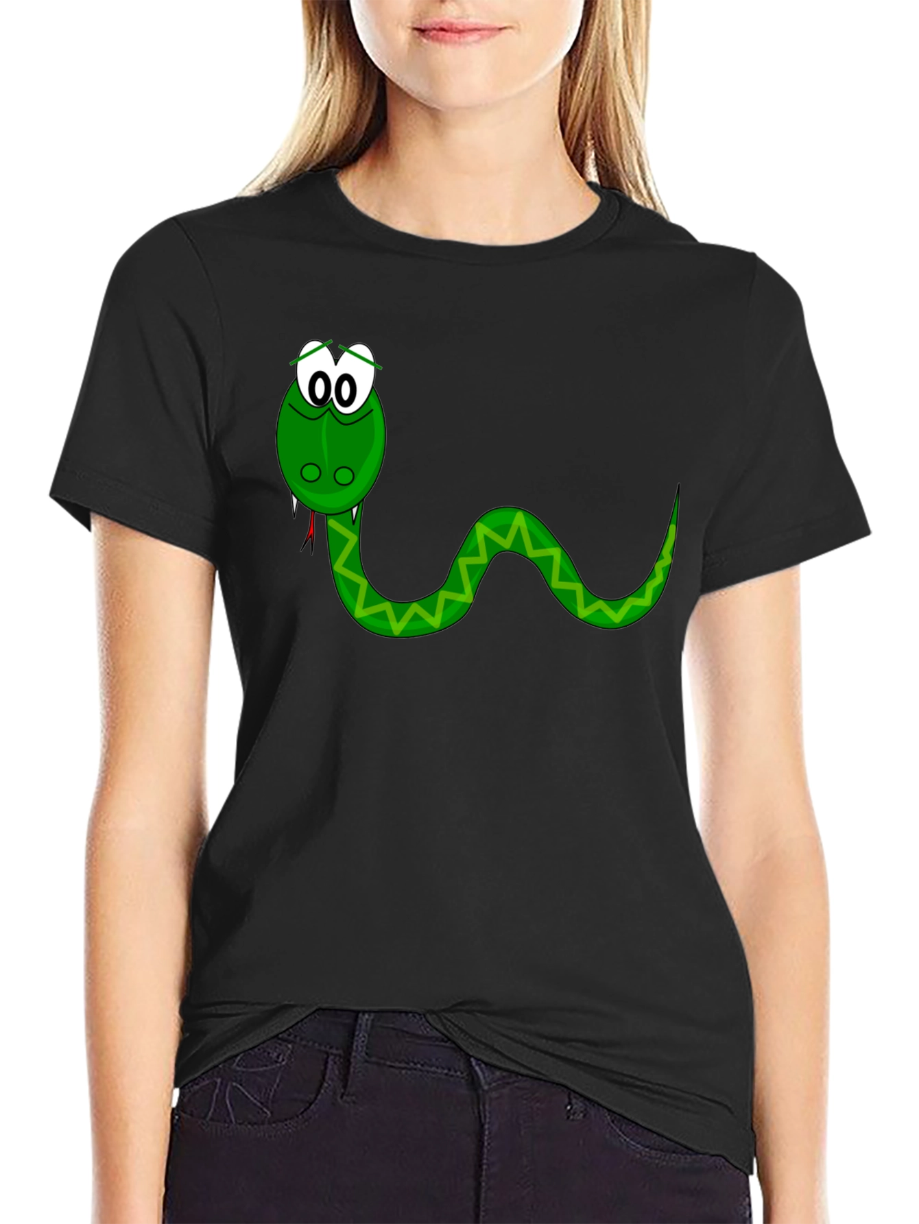 Cartoon Snake Graphic T-Shirt