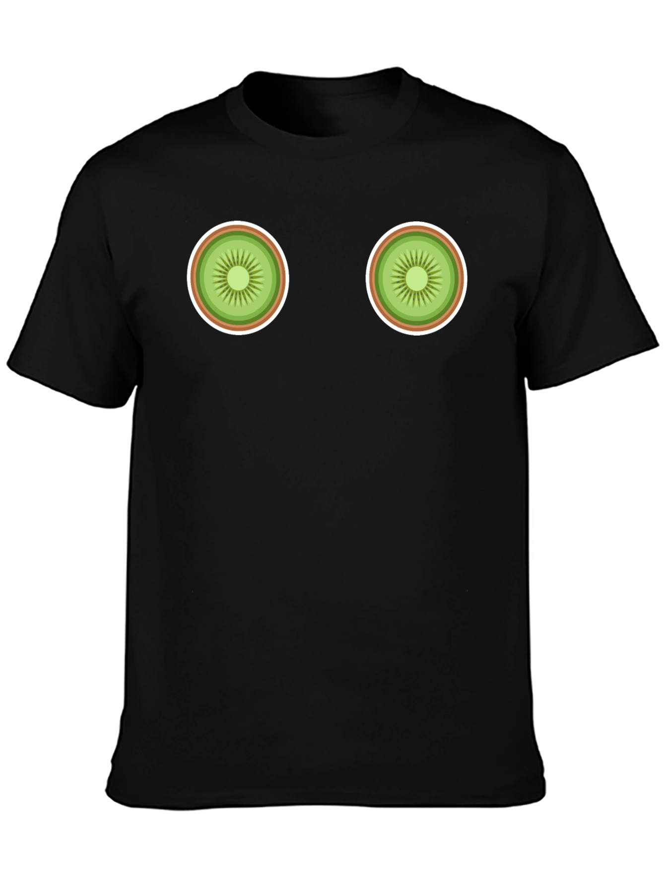 Kiwi Slice Graphic Black T-Shirt