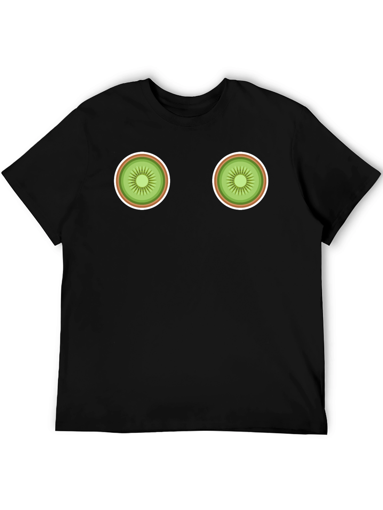 Kiwi Slice Graphic Black T-Shirt