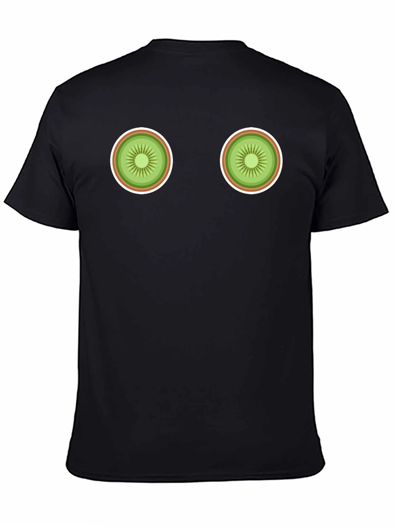 Kiwi Slice Graphic Black T-Shirt