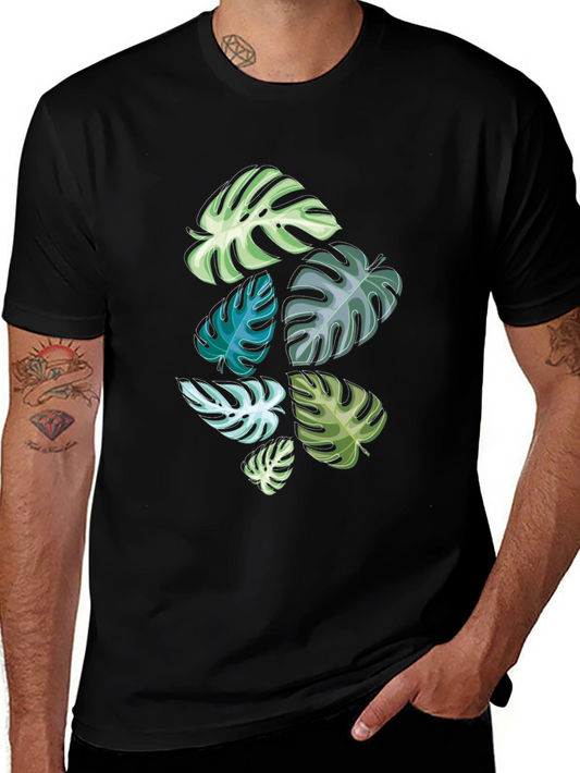 Tropical Monstera Leaf Graphic Tee