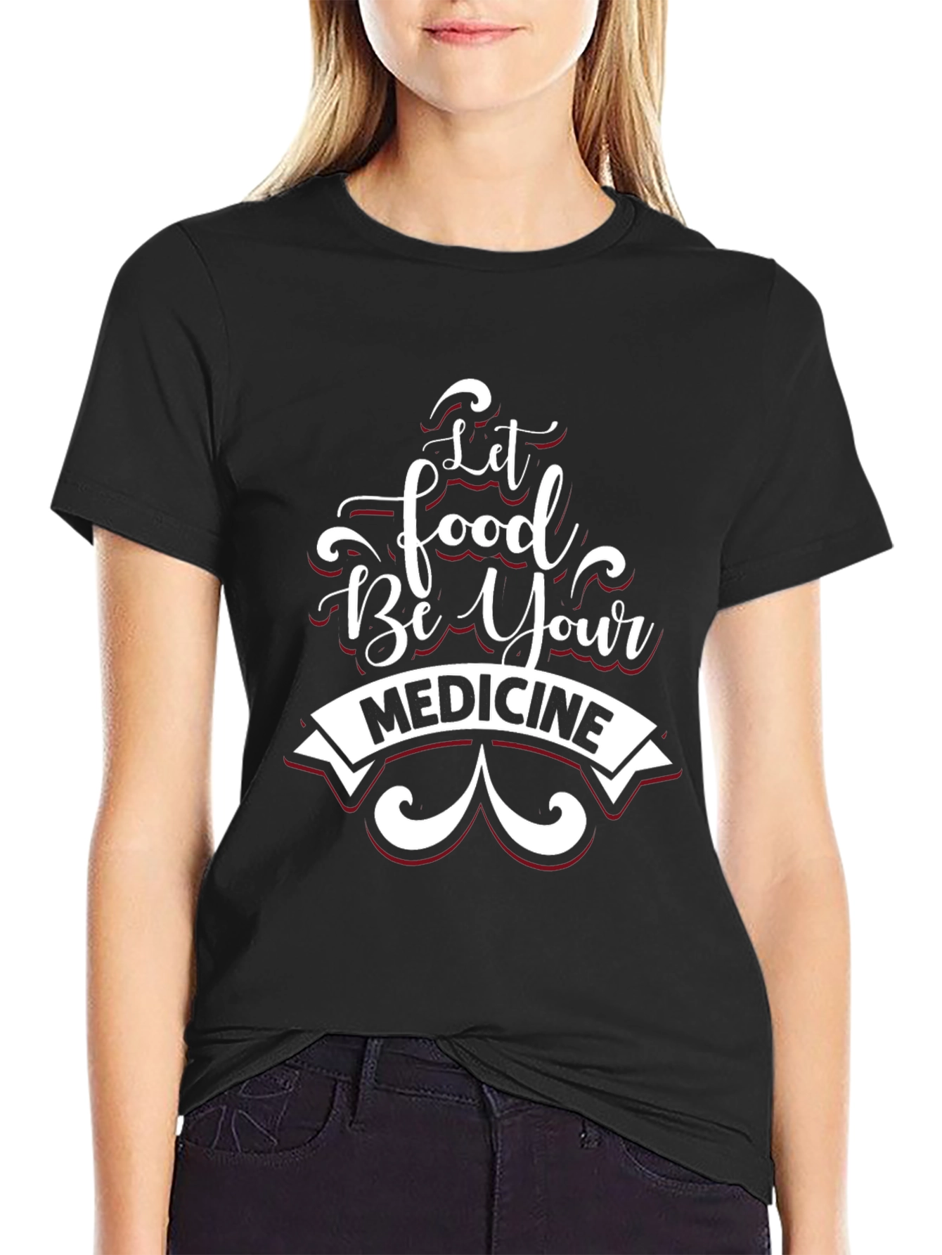 Let Food Be Your Medicine Black T-Shirt