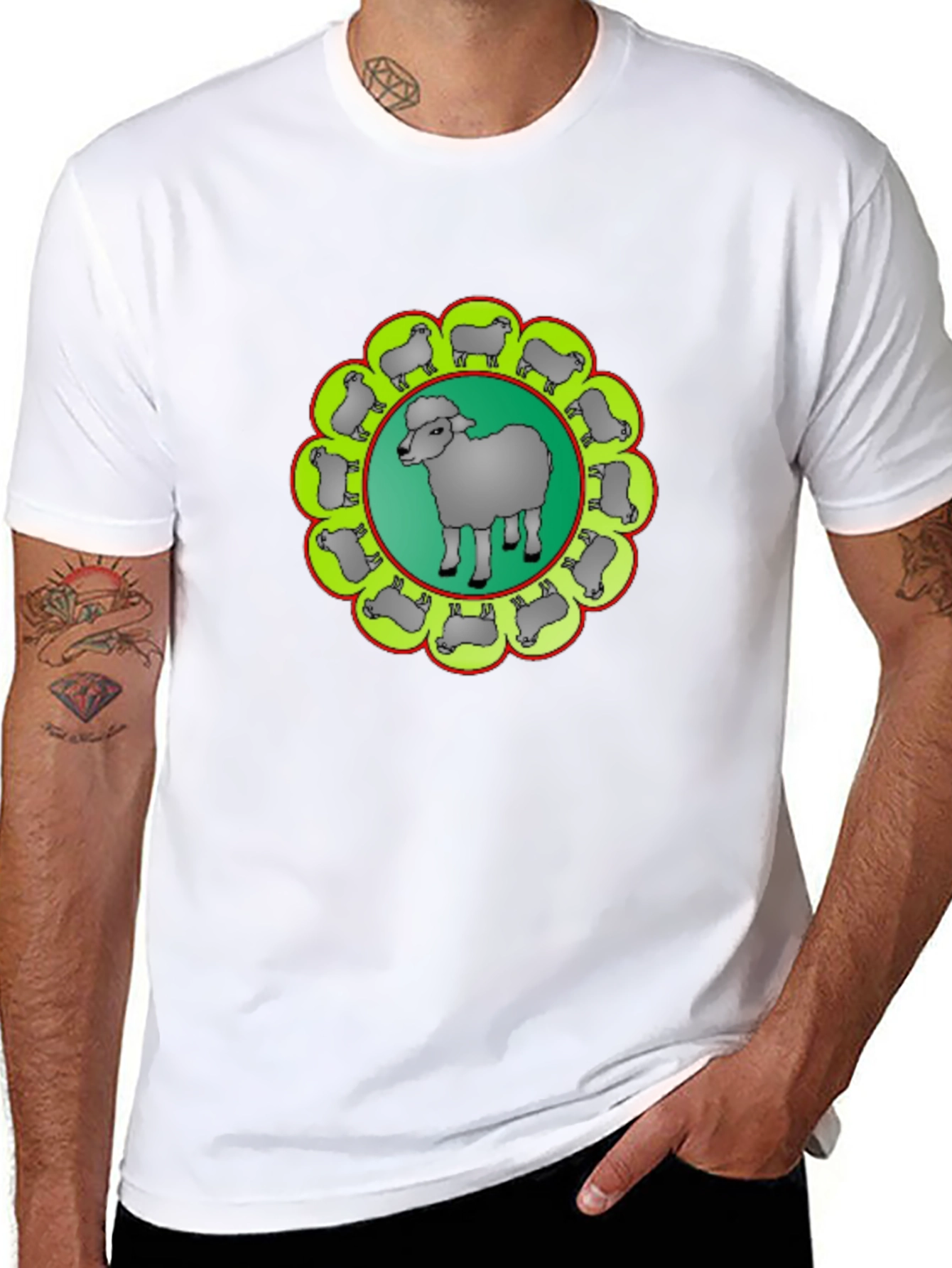 Sheep Circle Graphic Tee