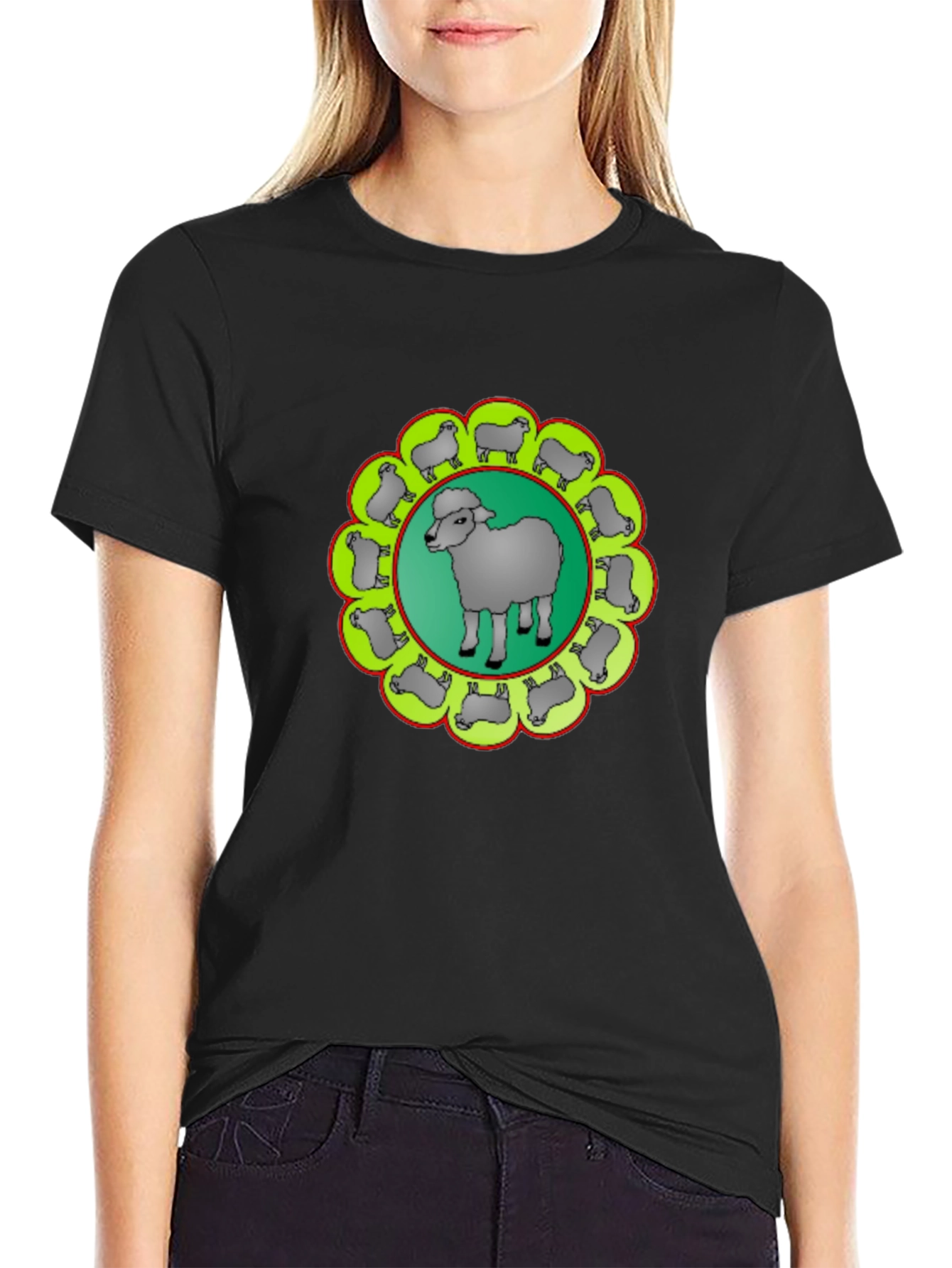 Sheep Circle Graphic Tee