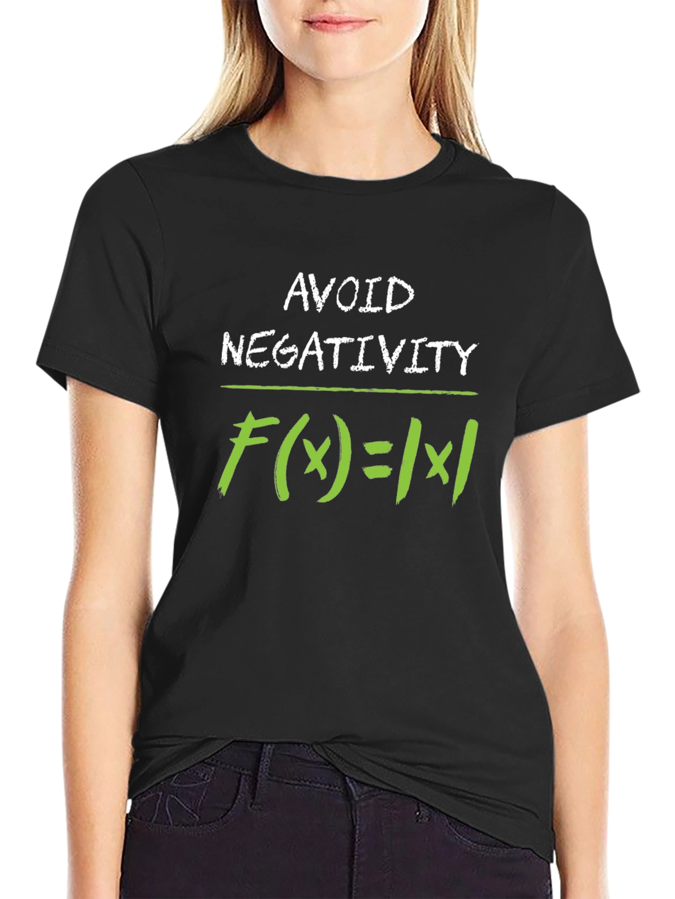 Avoid Negativity Absolute Value Math Humor T-Shirt