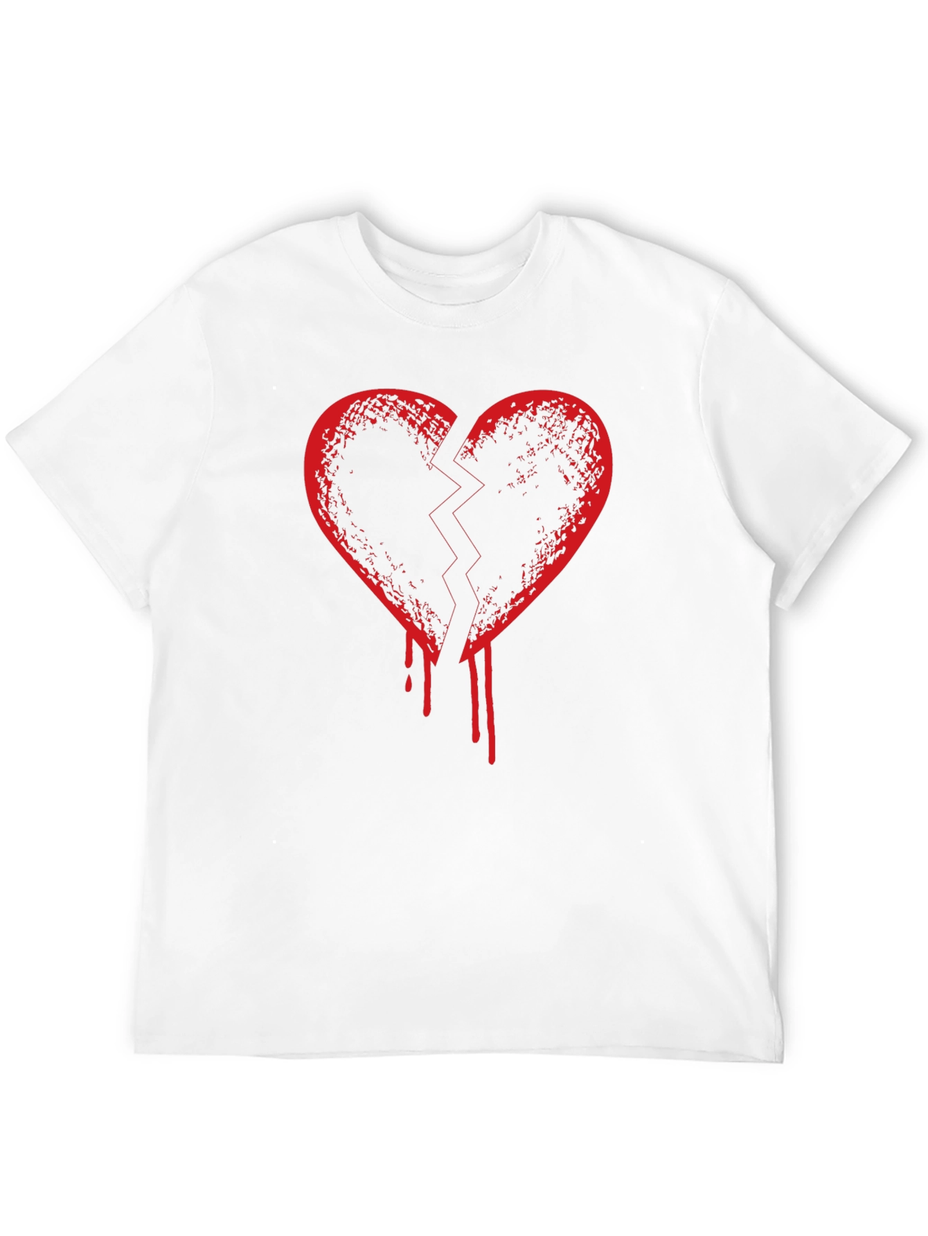 Broken Heart Graphic T-Shirt - Mens Black Tee