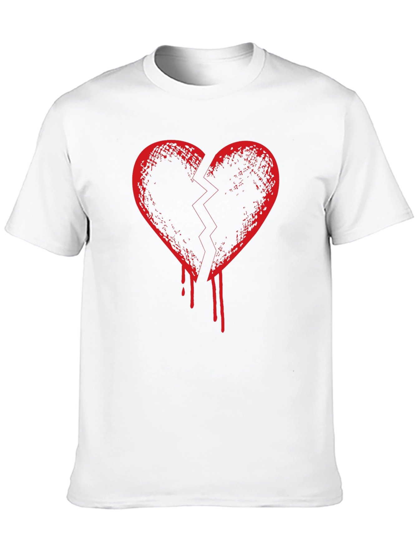 Broken Heart Graphic T-Shirt - Mens Black Tee