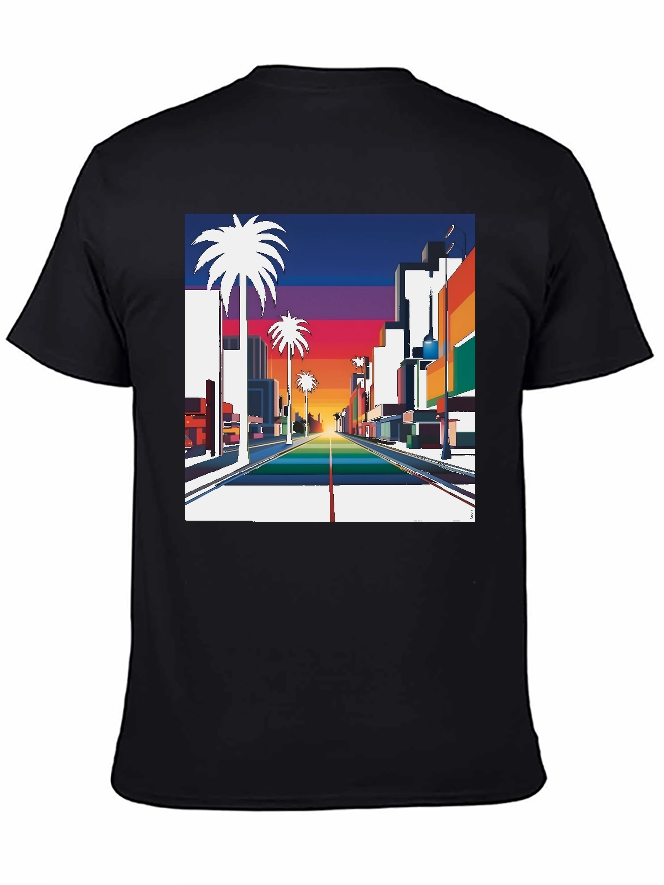 Retro Palm Tree Sunset T-Shirt