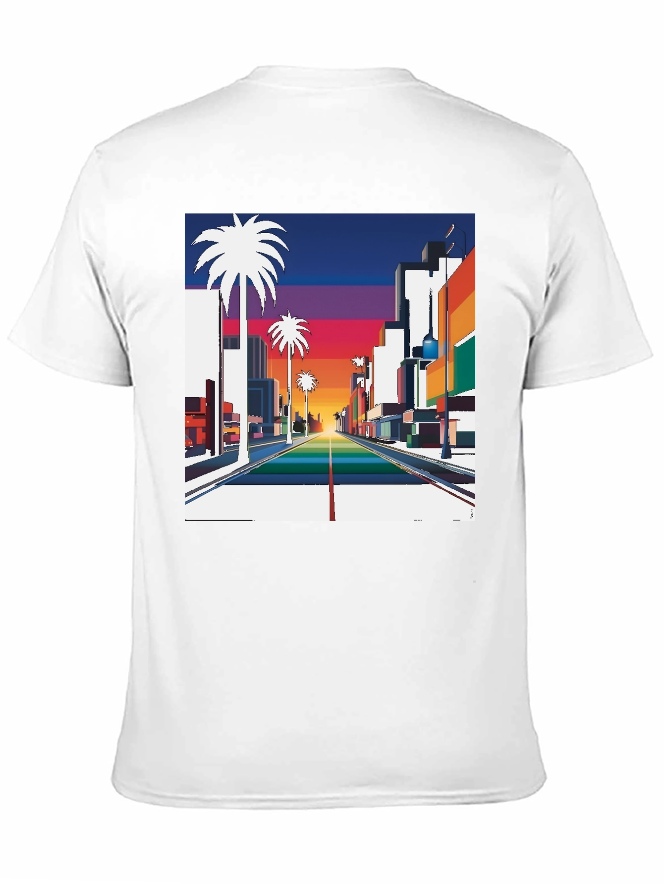 Retro Palm Tree Sunset T-Shirt