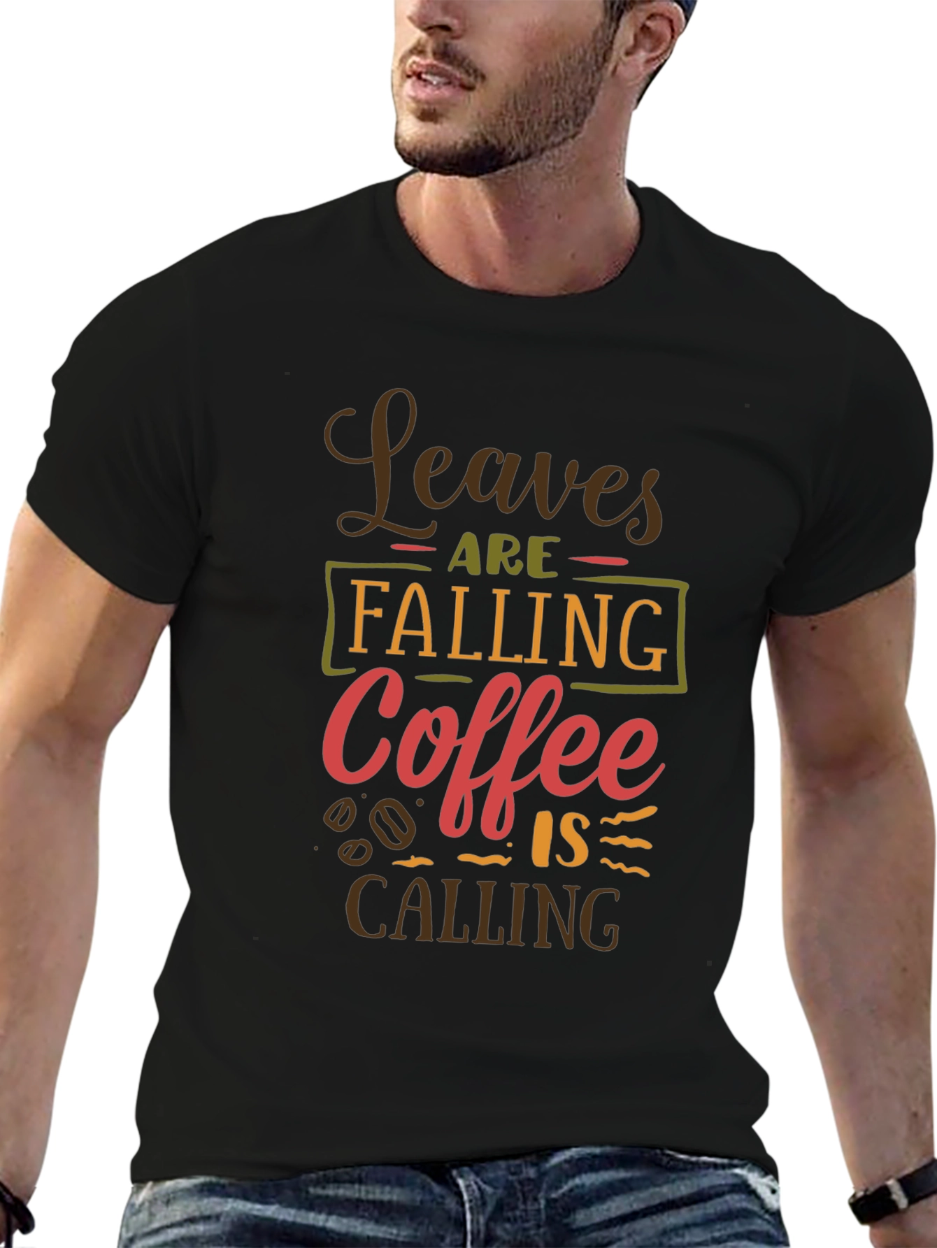 Leaves Falling Coffee Calling T-Shirt