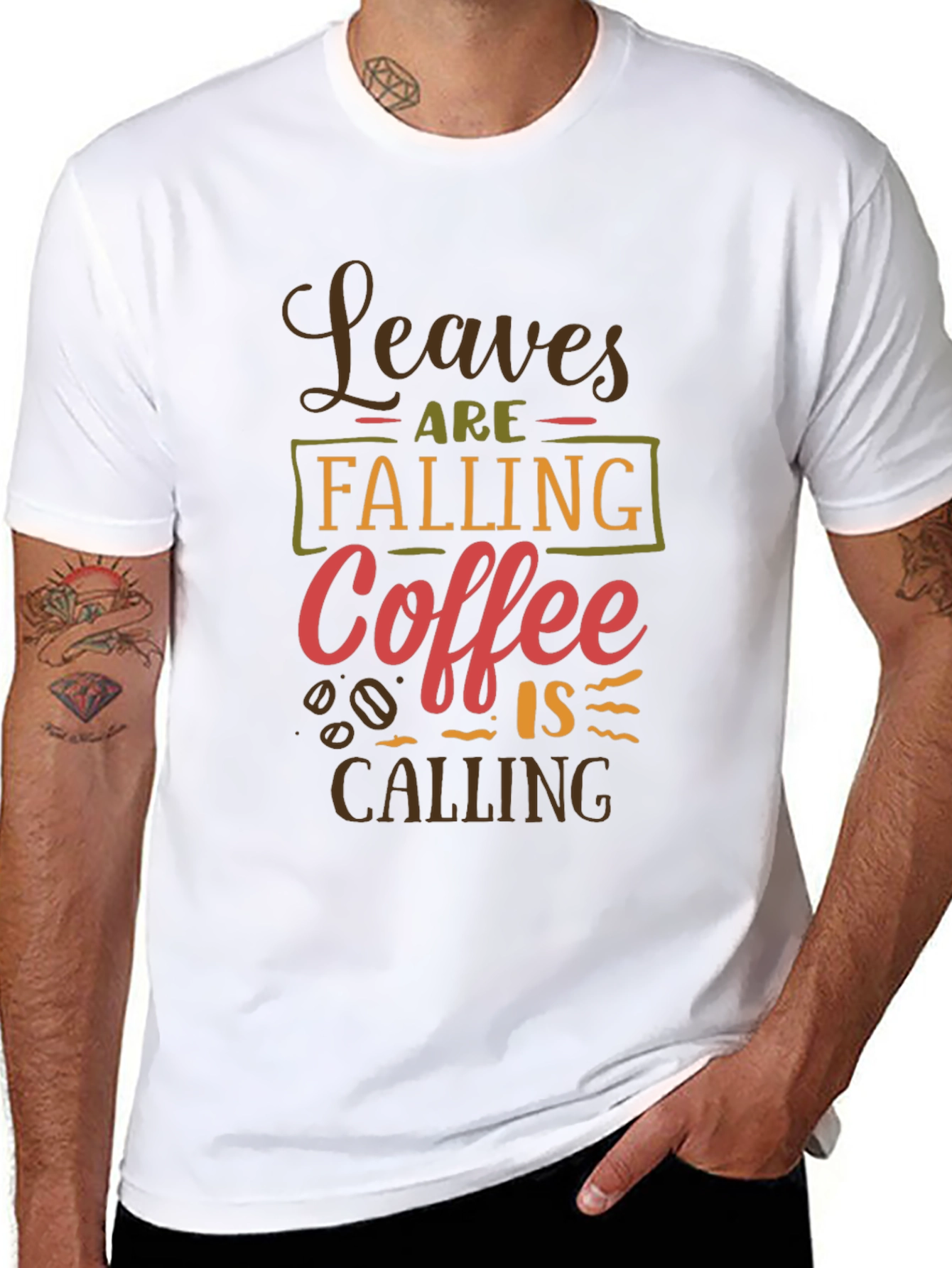 Leaves Falling Coffee Calling T-Shirt
