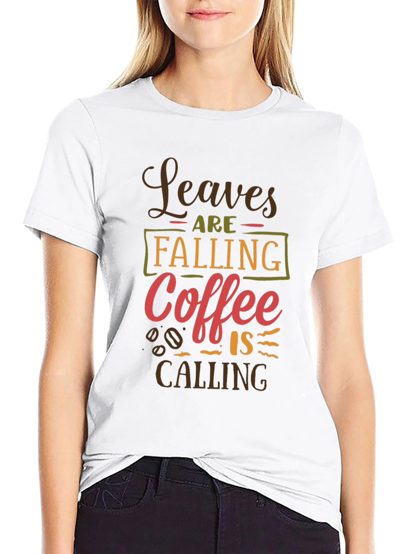 Leaves Falling Coffee Calling T-Shirt