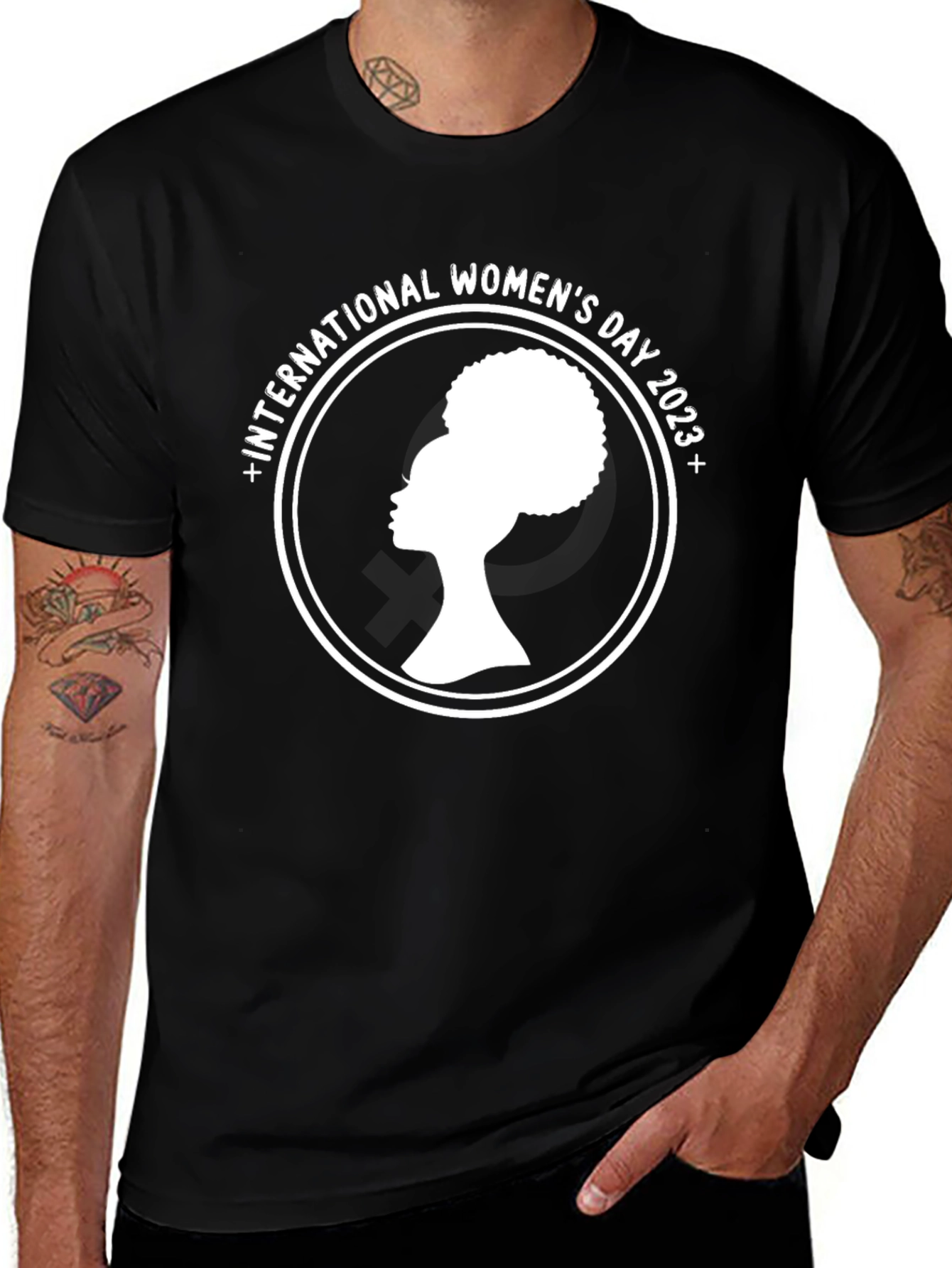 International Womens Day 2023 Black Tee