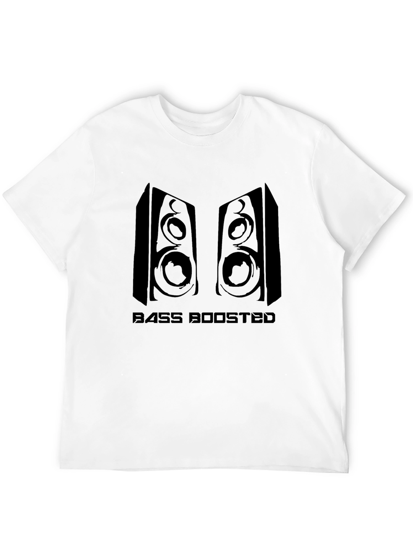 Bass Boosted Speaker Graphic Tee - Black