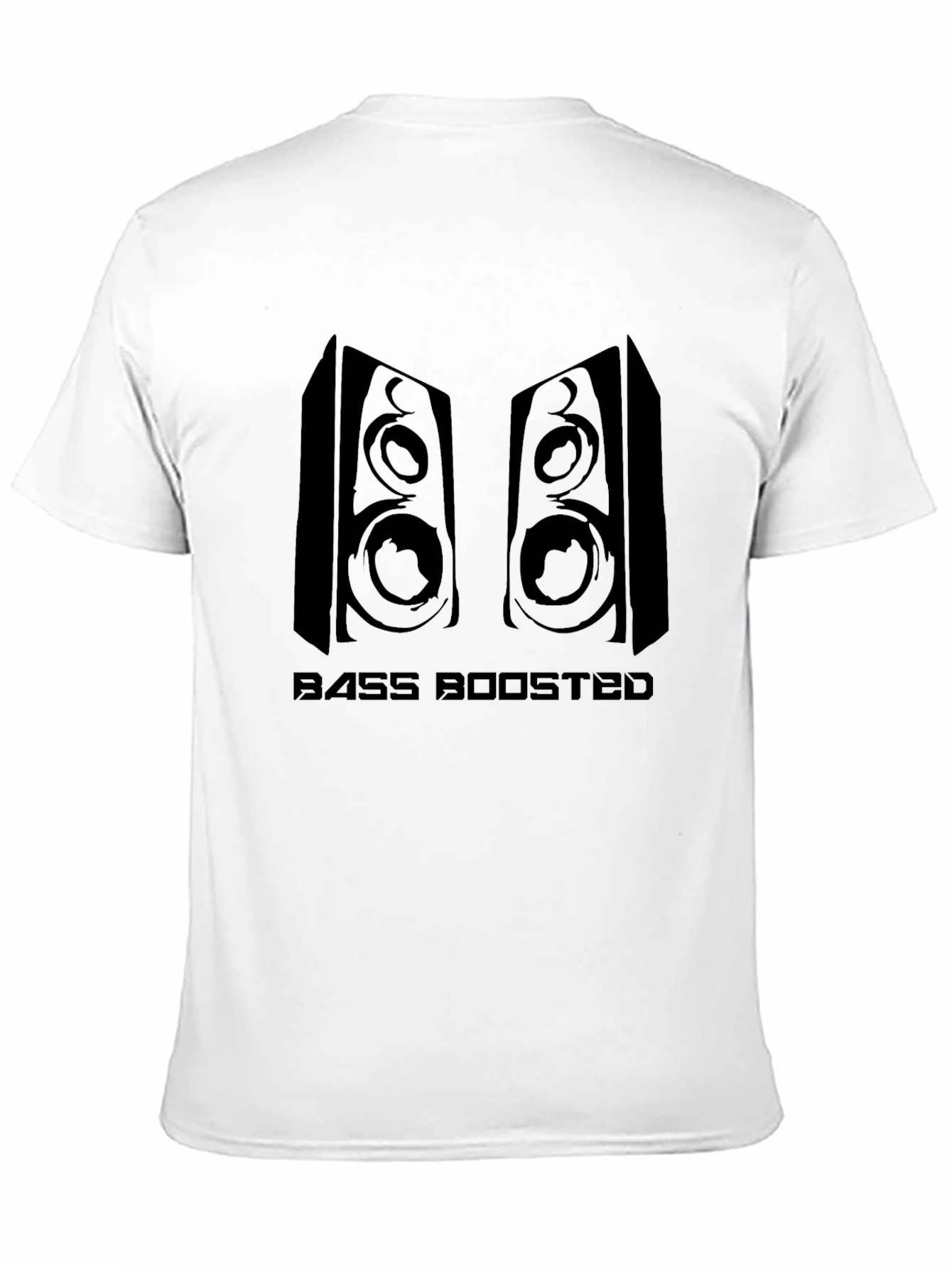 Bass Boosted Speaker Graphic Tee - Black