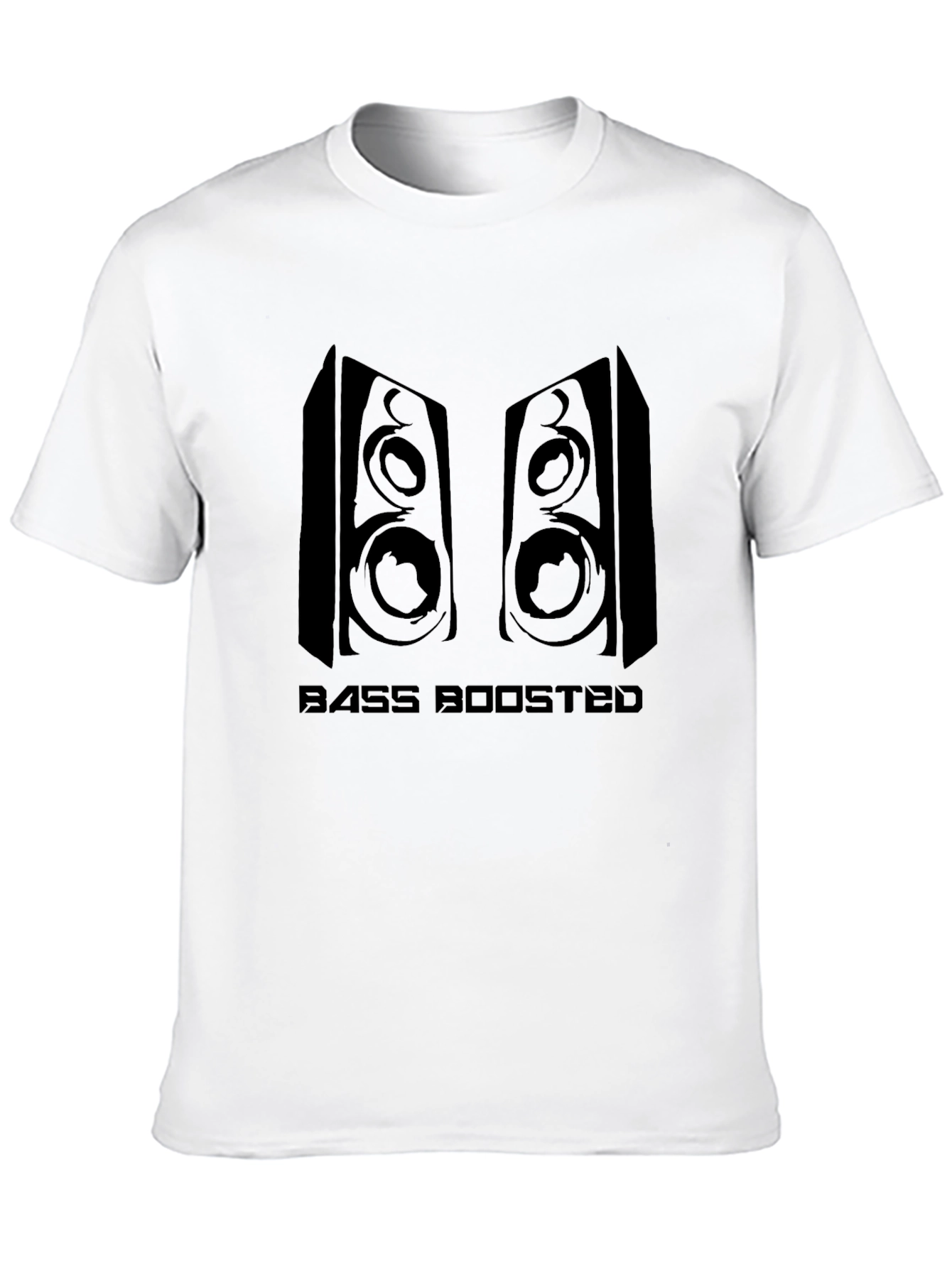 Bass Boosted Speaker Graphic Tee - Black