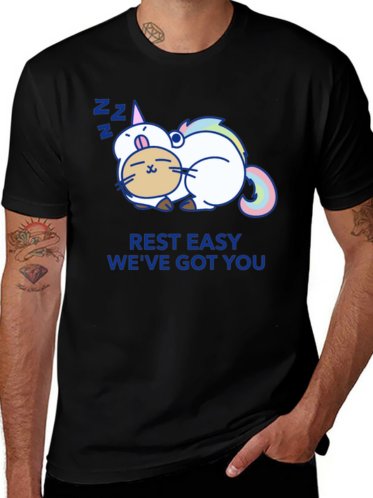 Cute Unicorn Cat T-Shirt - Rest Easy Graphic Tee