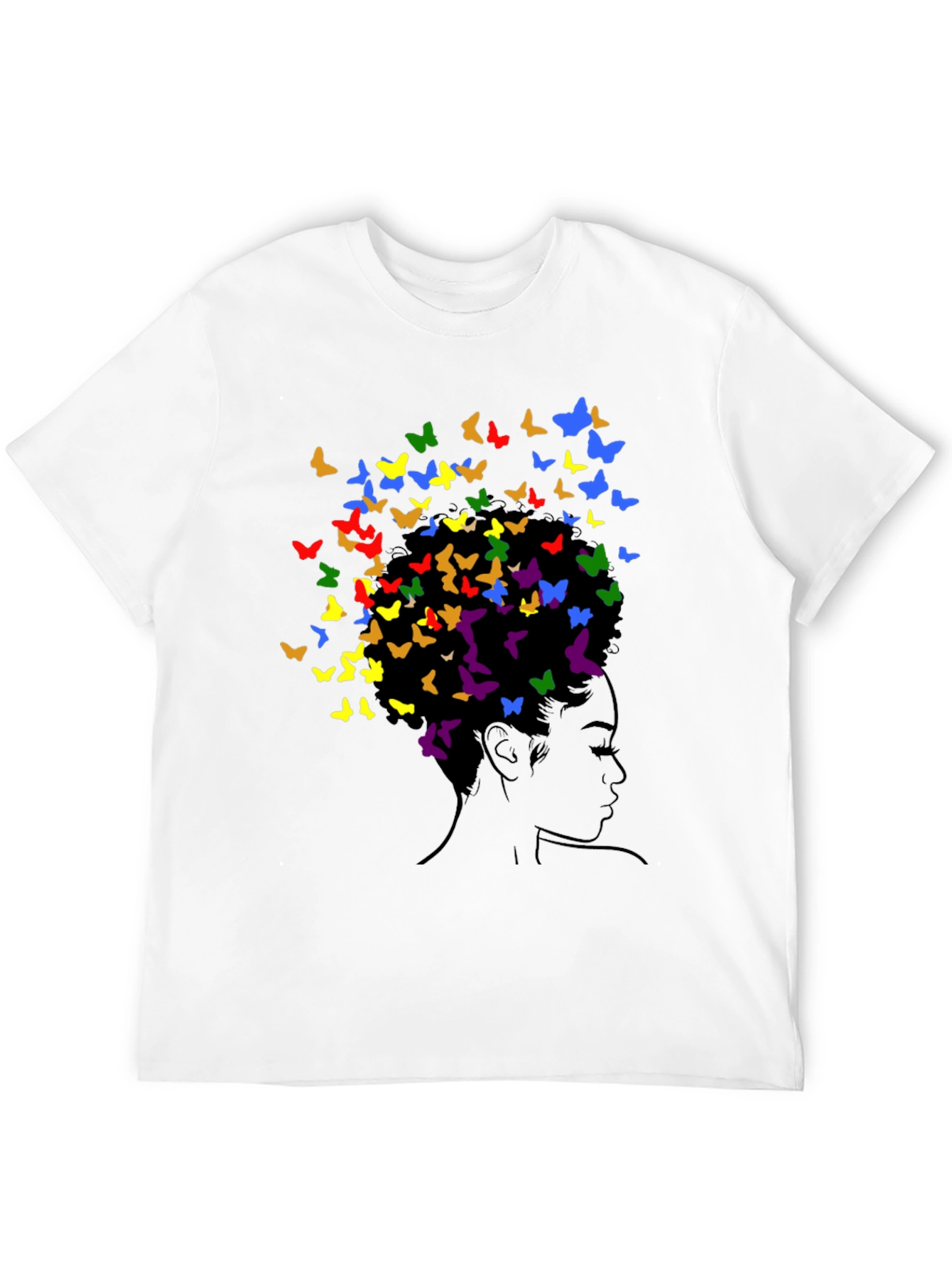 Butterfly Girl Graphic Black T-Shirt