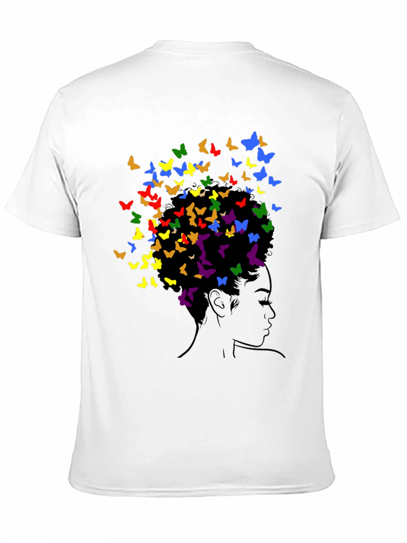 Butterfly Girl Graphic Black T-Shirt