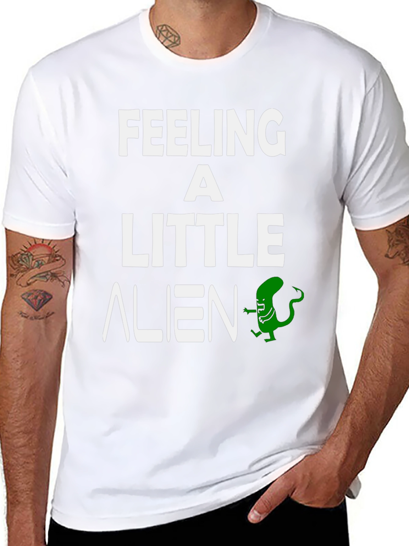 Feeling a Little Alien T-Shirt - Funny Graphic Tee