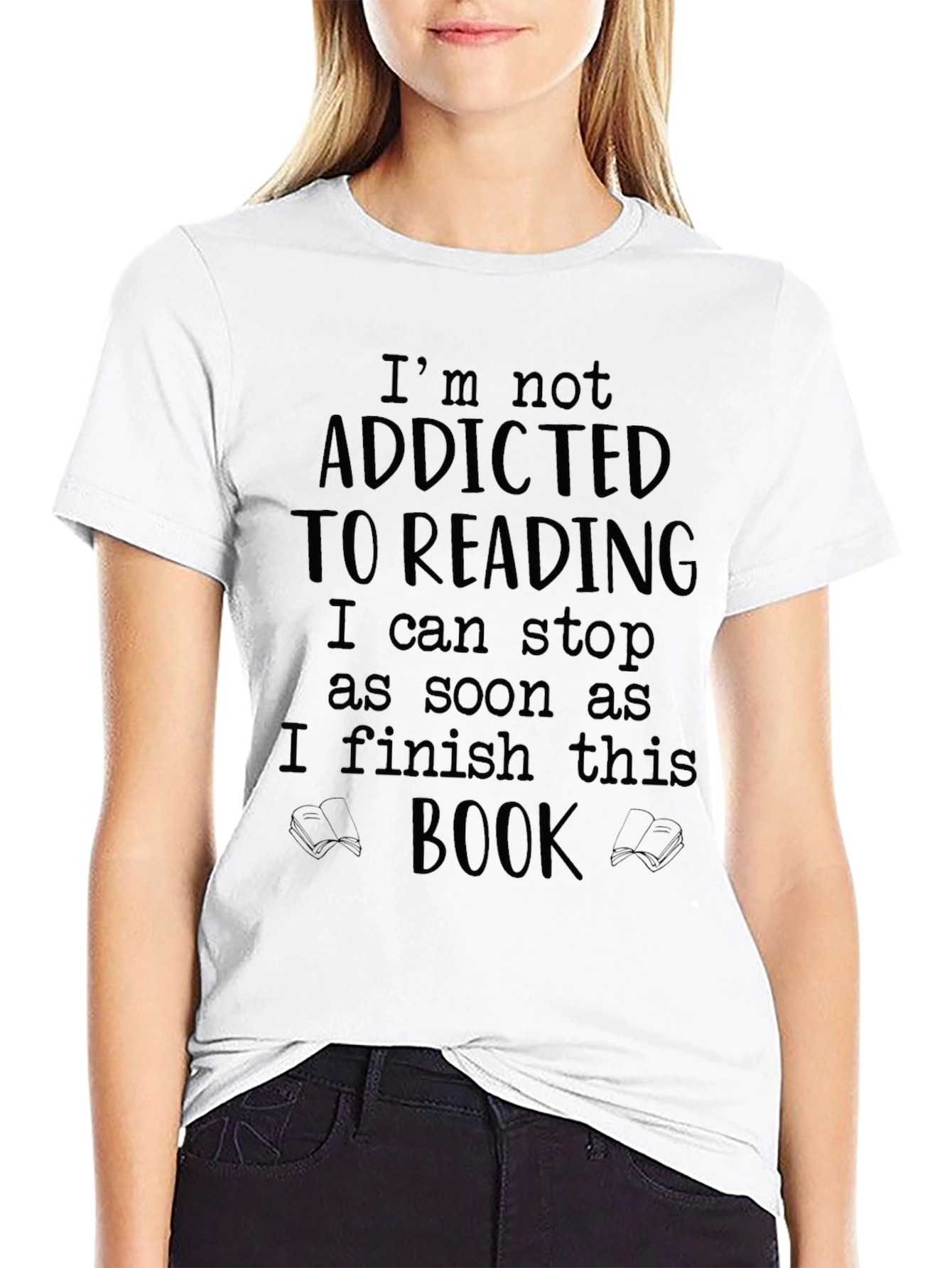 Funny Reading T-Shirt: Addicted to Books Graphic Tee