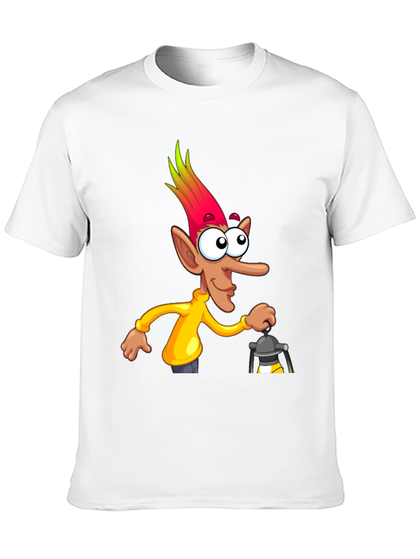 Funny Cartoon Character T-Shirt - Black
