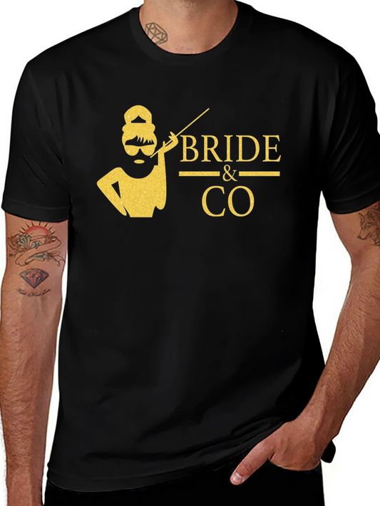 Bride & Co. Graphic Tee - Black Crew Neck T-Shirt