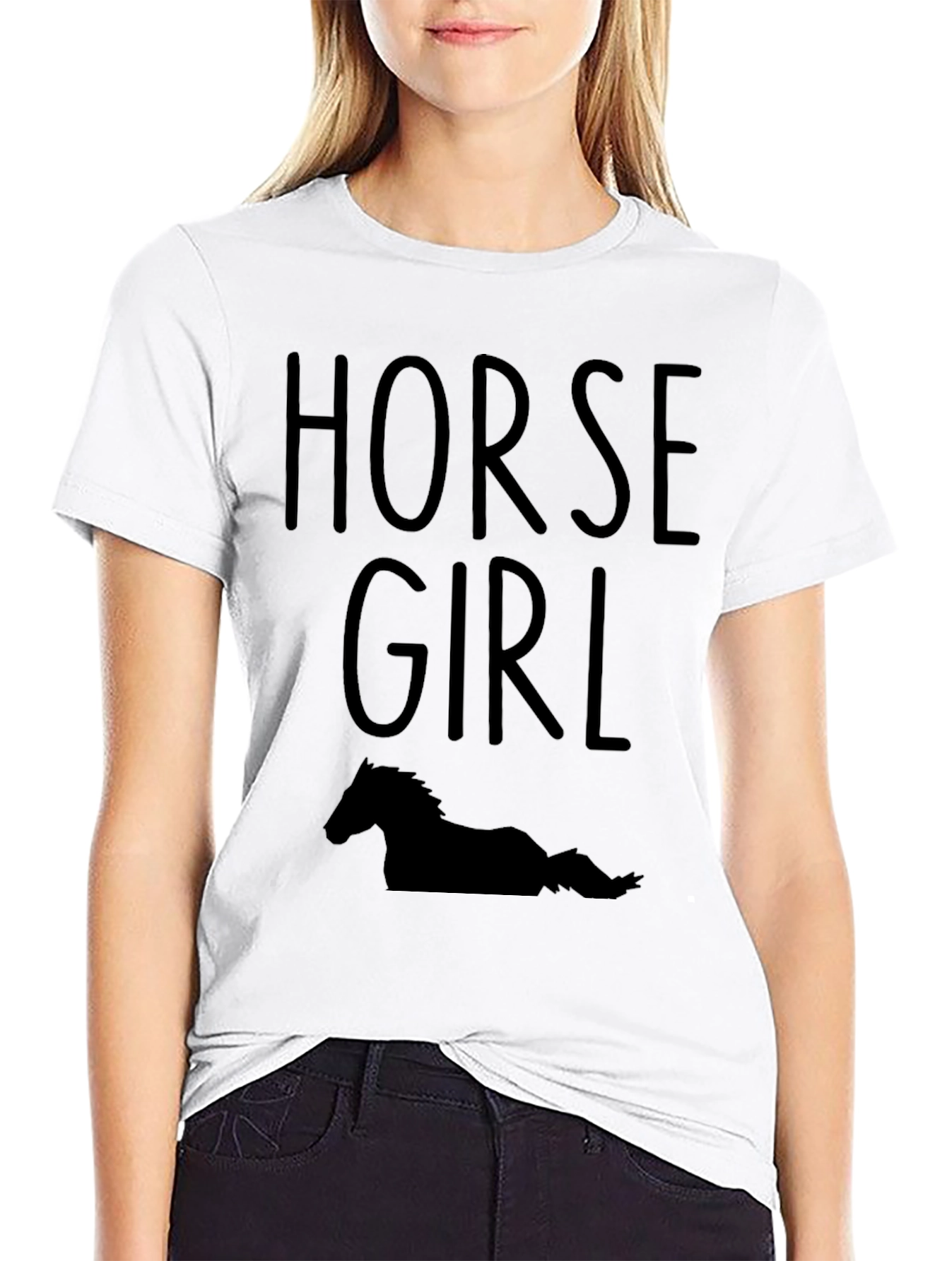 Horse Girl Tee - Equestrian Style Black T-Shirt