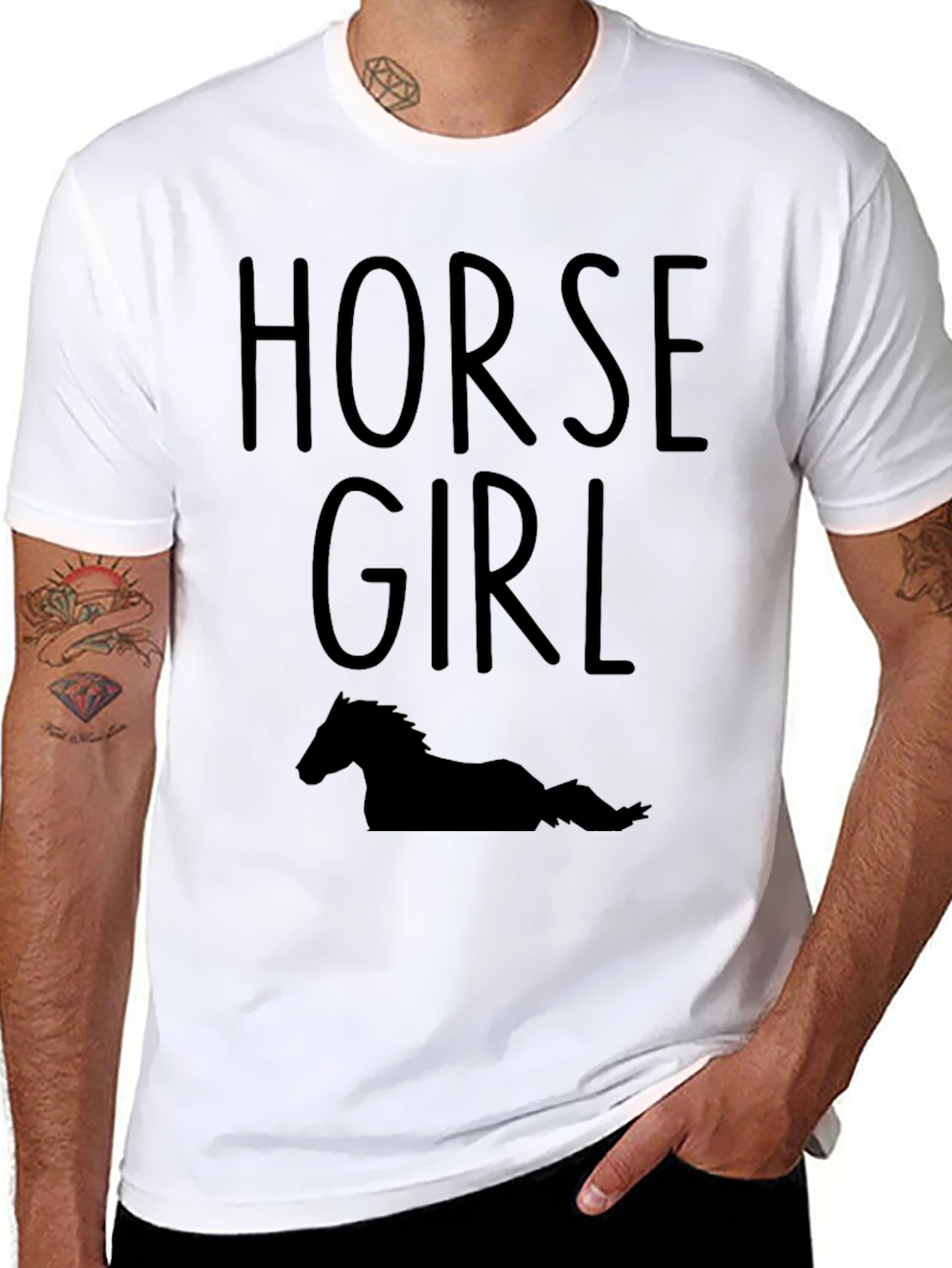 Horse Girl Tee - Equestrian Style Black T-Shirt