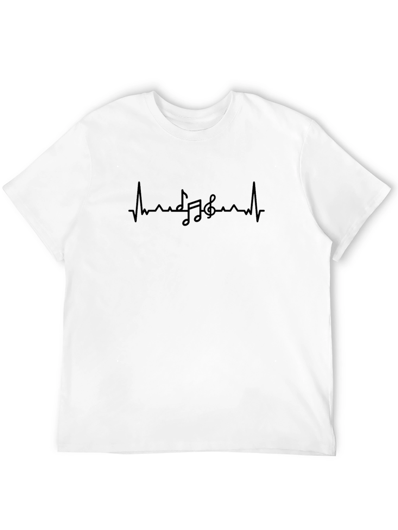 Musical Heartbeat Graphic Tee - Black