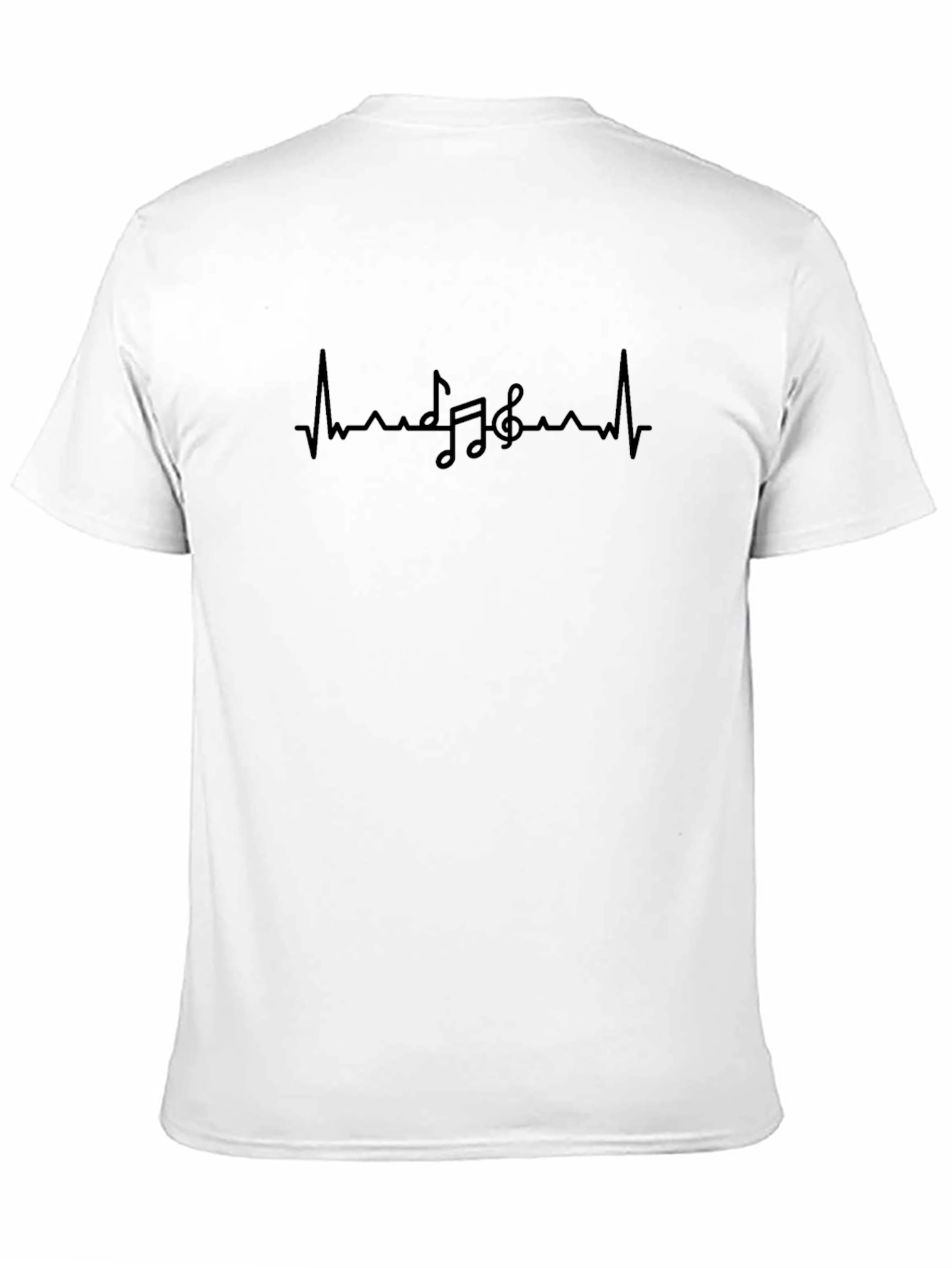 Musical Heartbeat Graphic Tee - Black