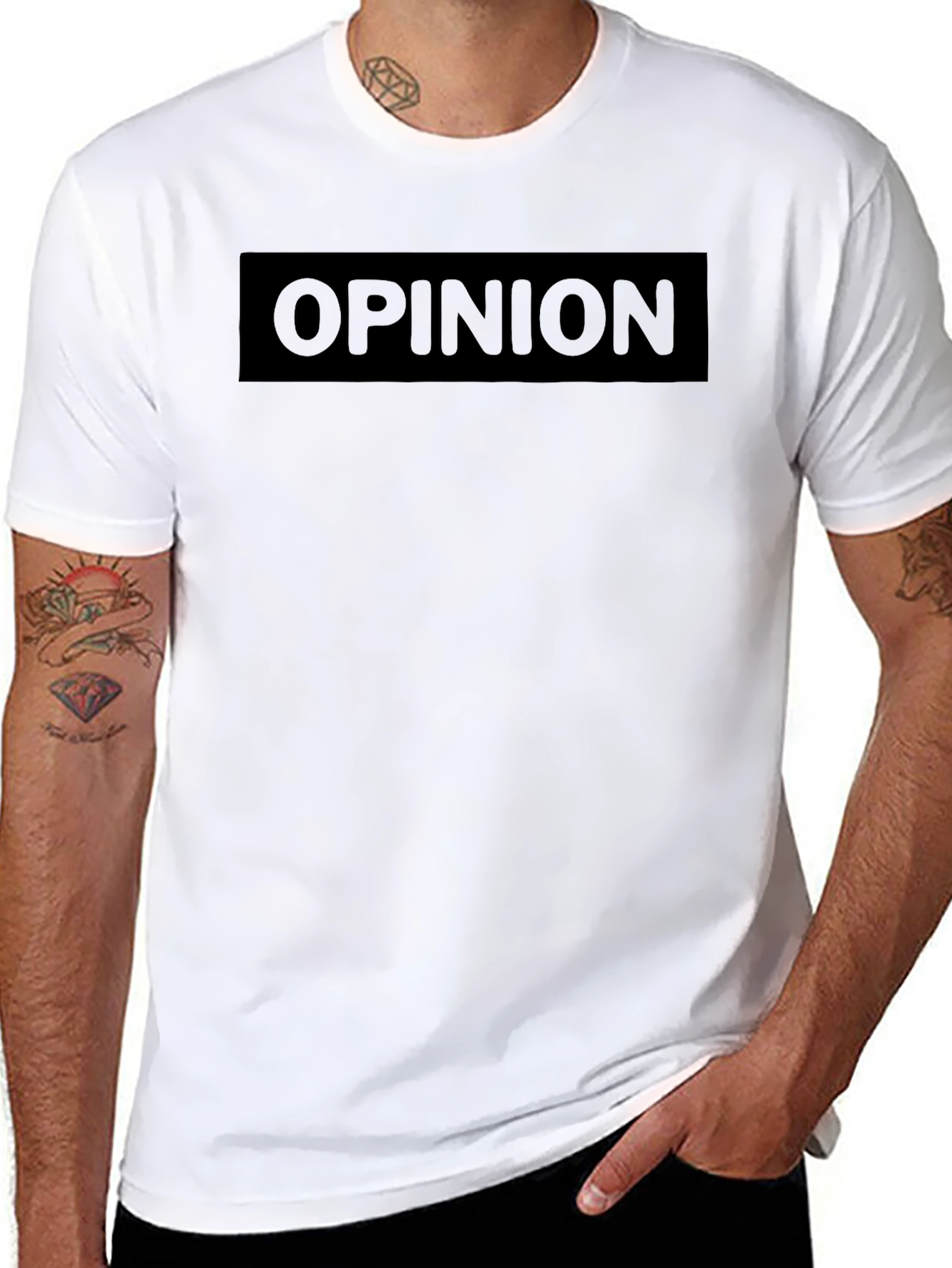 Black Opinion T-Shirt - Modern Casual Style