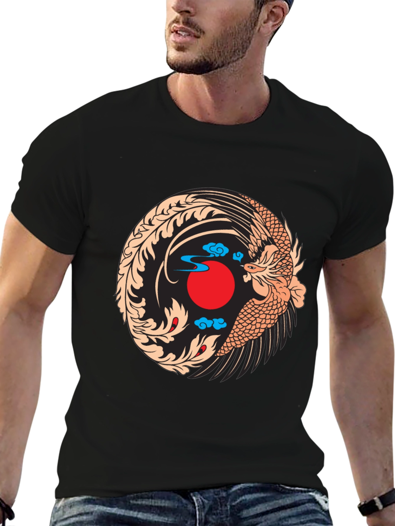 Phoenix Graphic Black T-Shirt