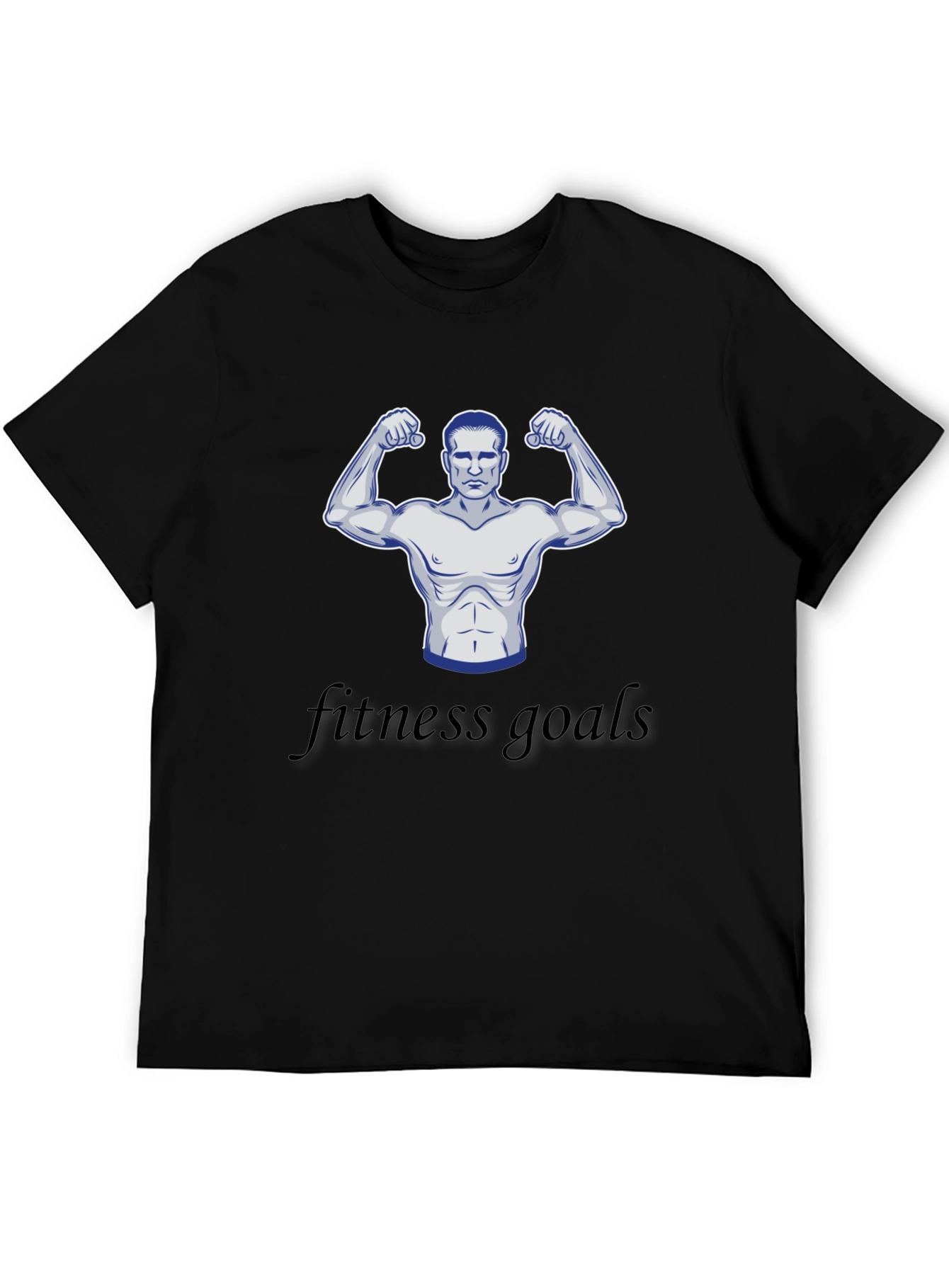 Fitness Goals Black Graphic T-Shirt