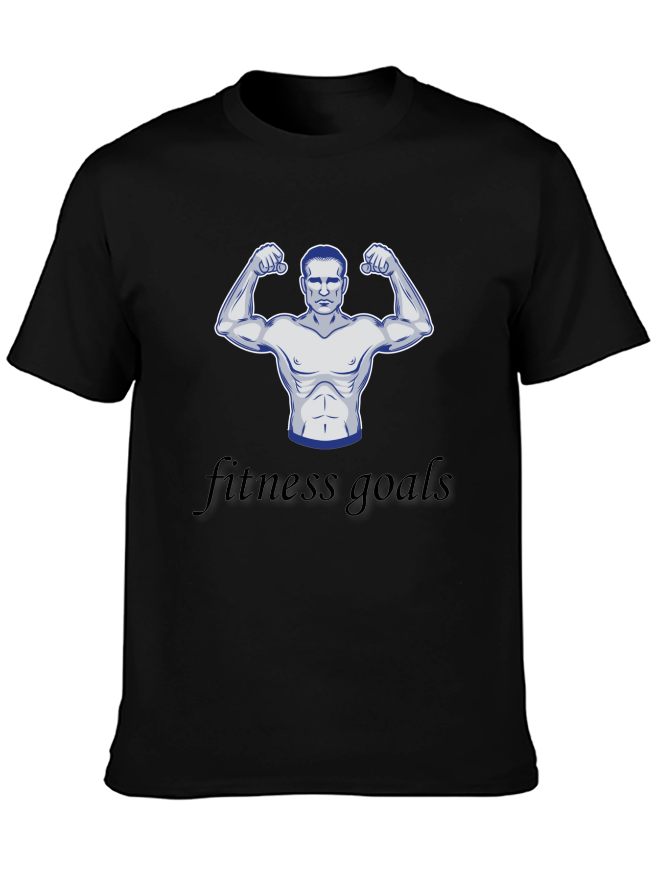Fitness Goals Black Graphic T-Shirt