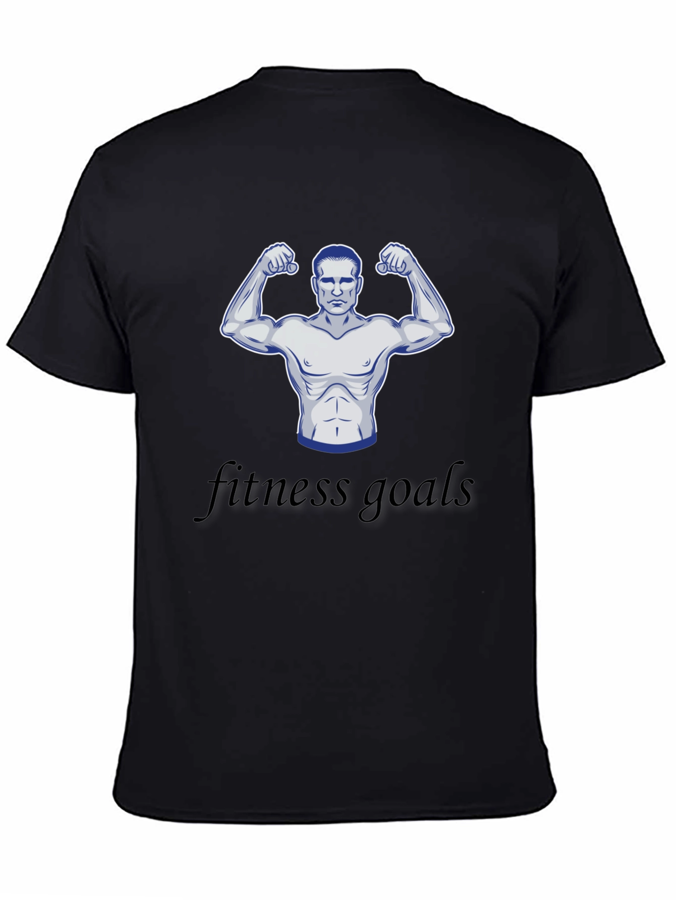 Fitness Goals Black Graphic T-Shirt