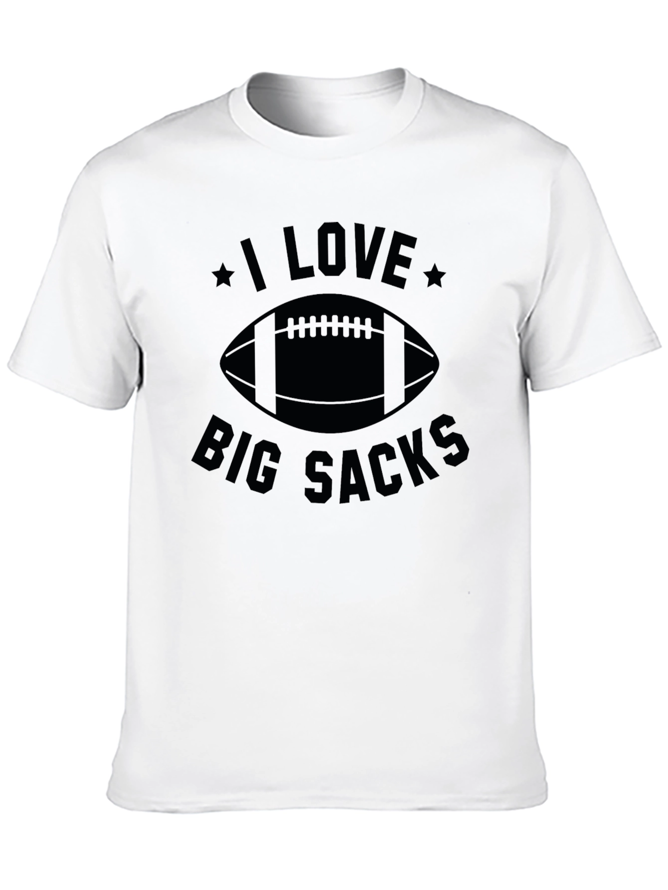 I Love Big Sacks Football Graphic T-Shirt