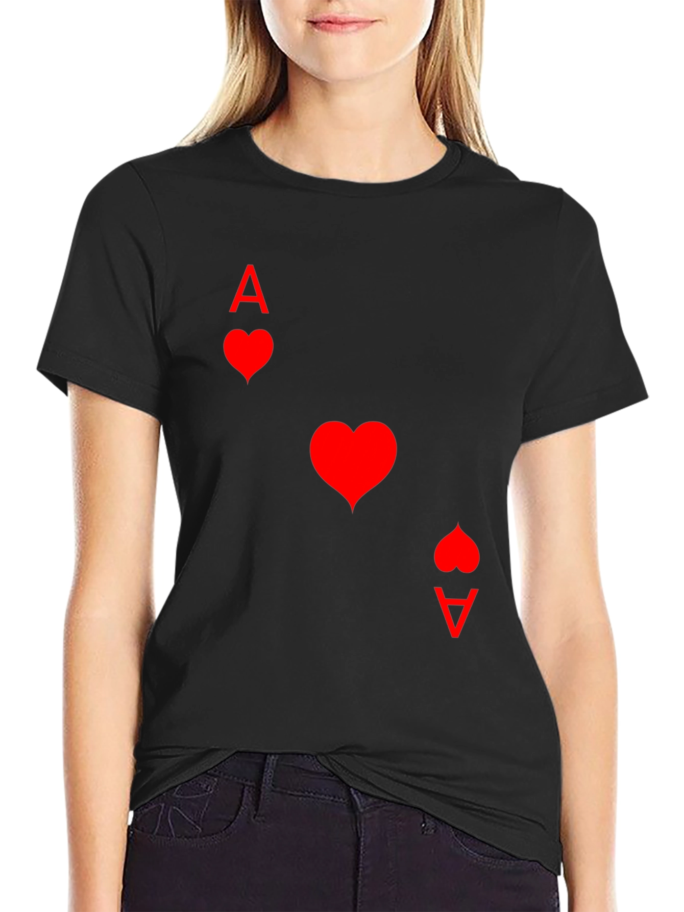 Ace of Hearts Black T-Shirt