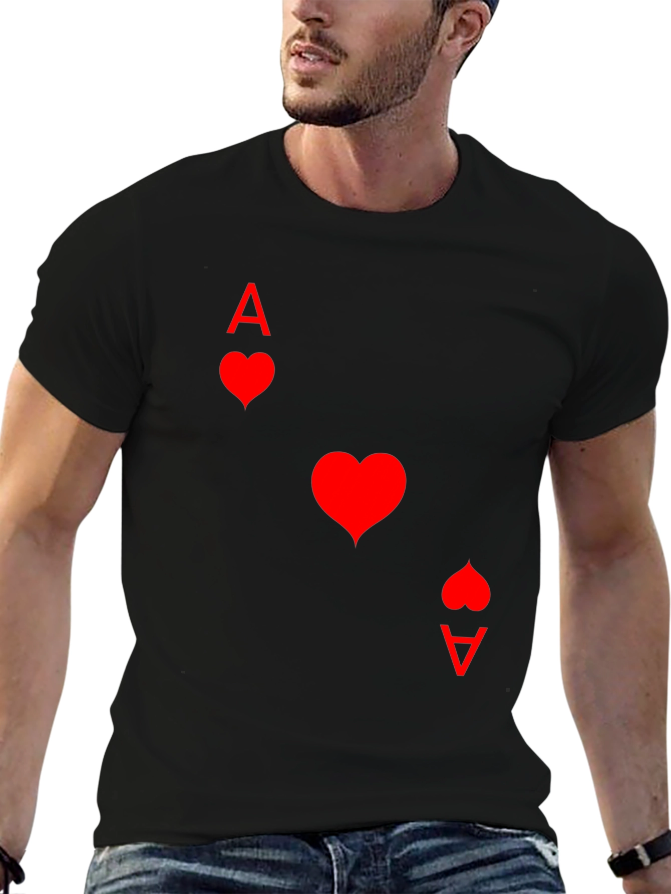 Ace of Hearts Black T-Shirt