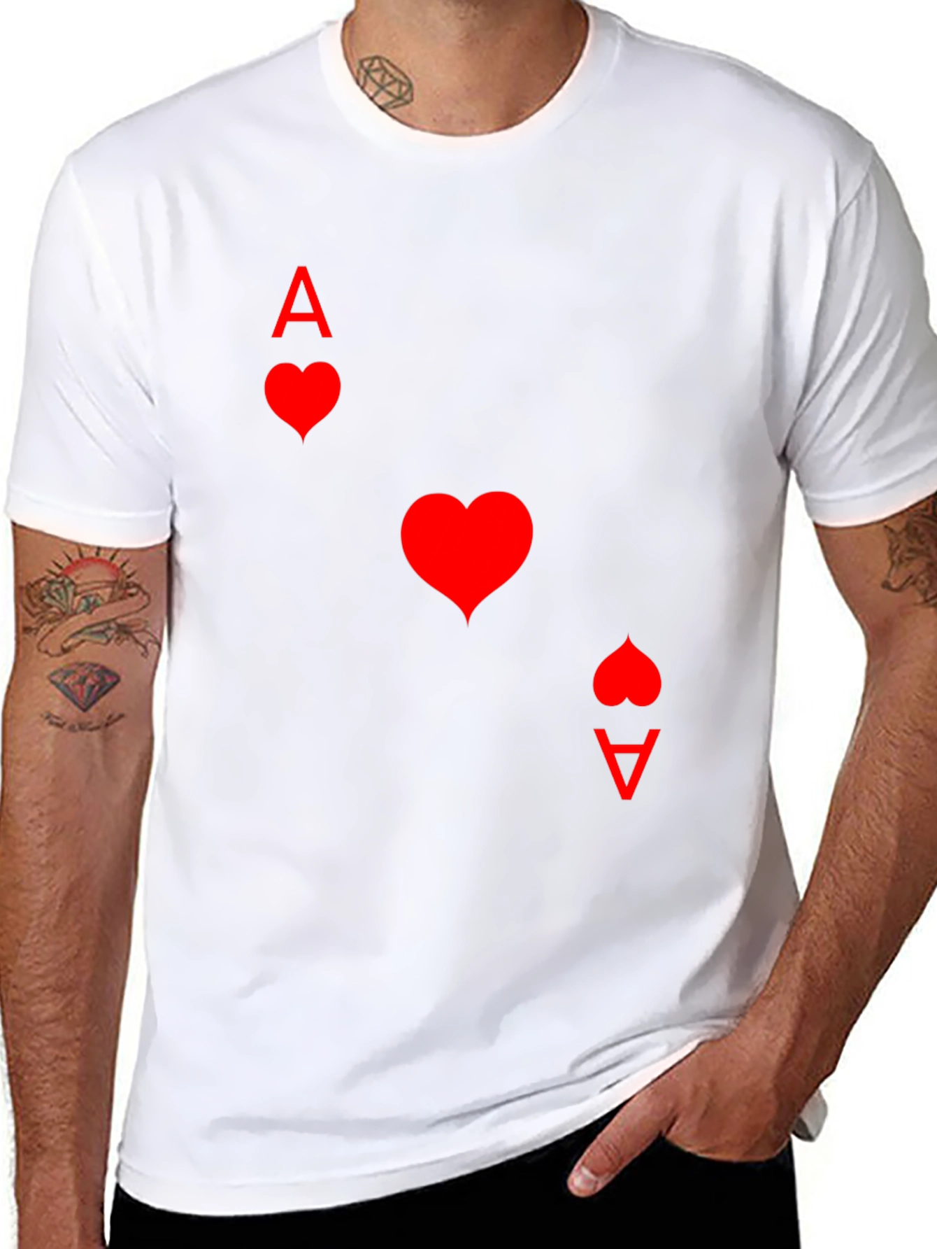 Ace of Hearts Black T-Shirt