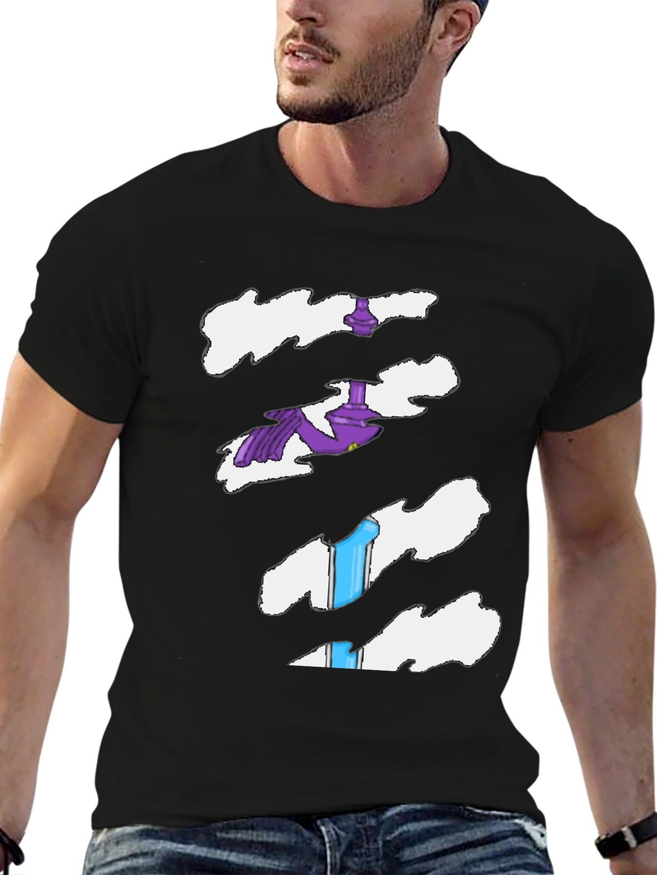 Torn Tee Illusion: Funny Costume Shirt